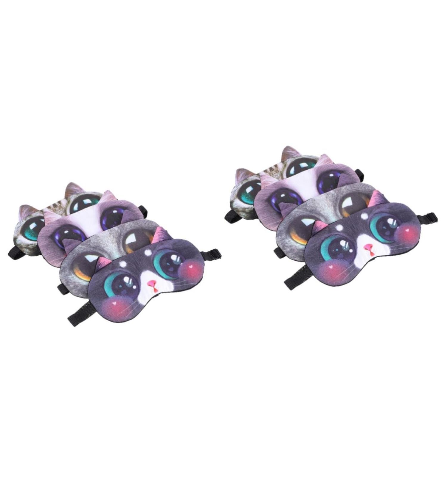 Beavorty 2 Sets Cotton Sleeping Masks Eye Masks for Sleeping Headband Comfortable Blindfolds for Home Office School Car 4Pcs*2 - Buy Online on GoSupps.com