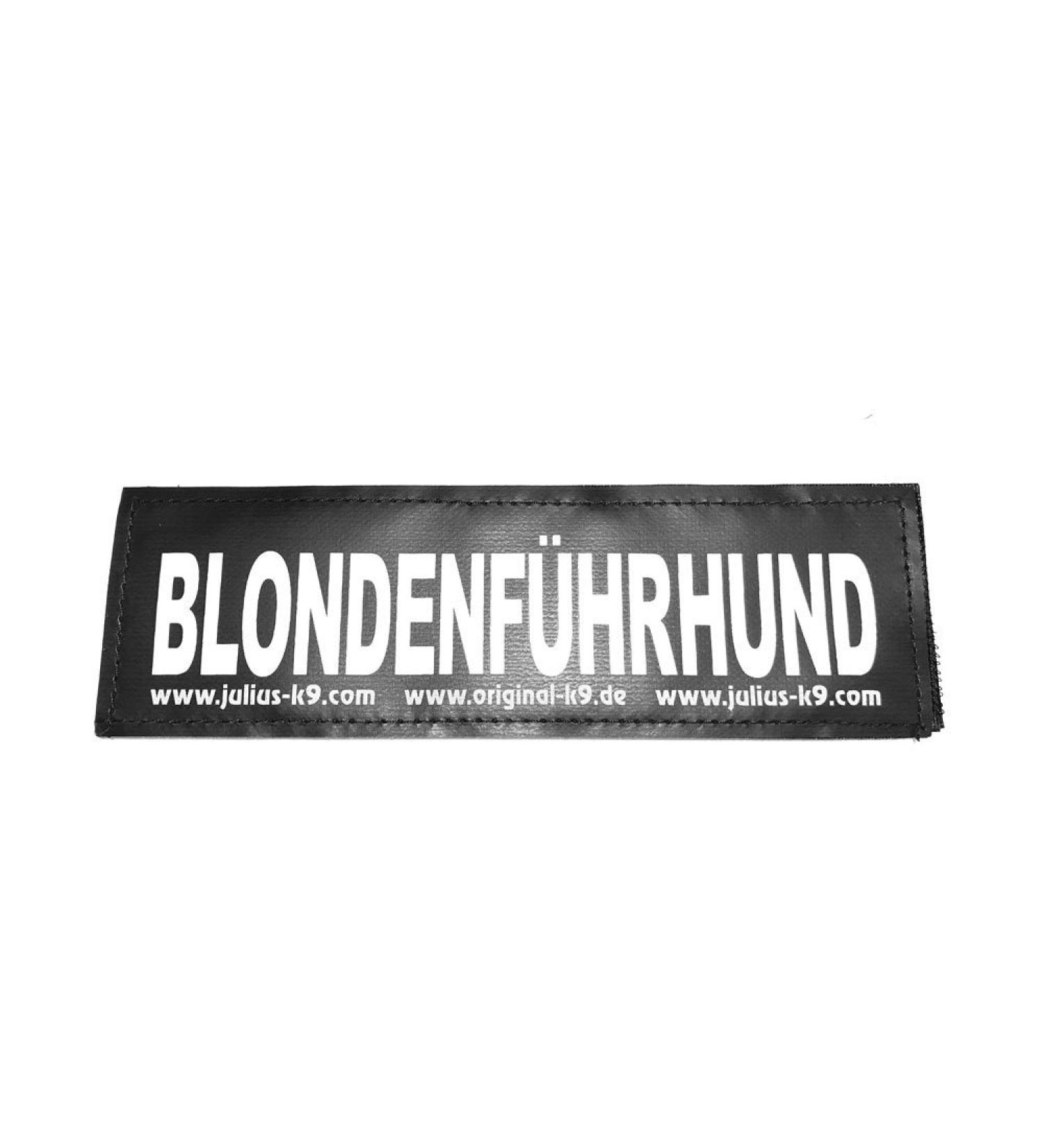 Velcro label BLONDE GUIDE DOG small black BLONDE GUIDE DOG small