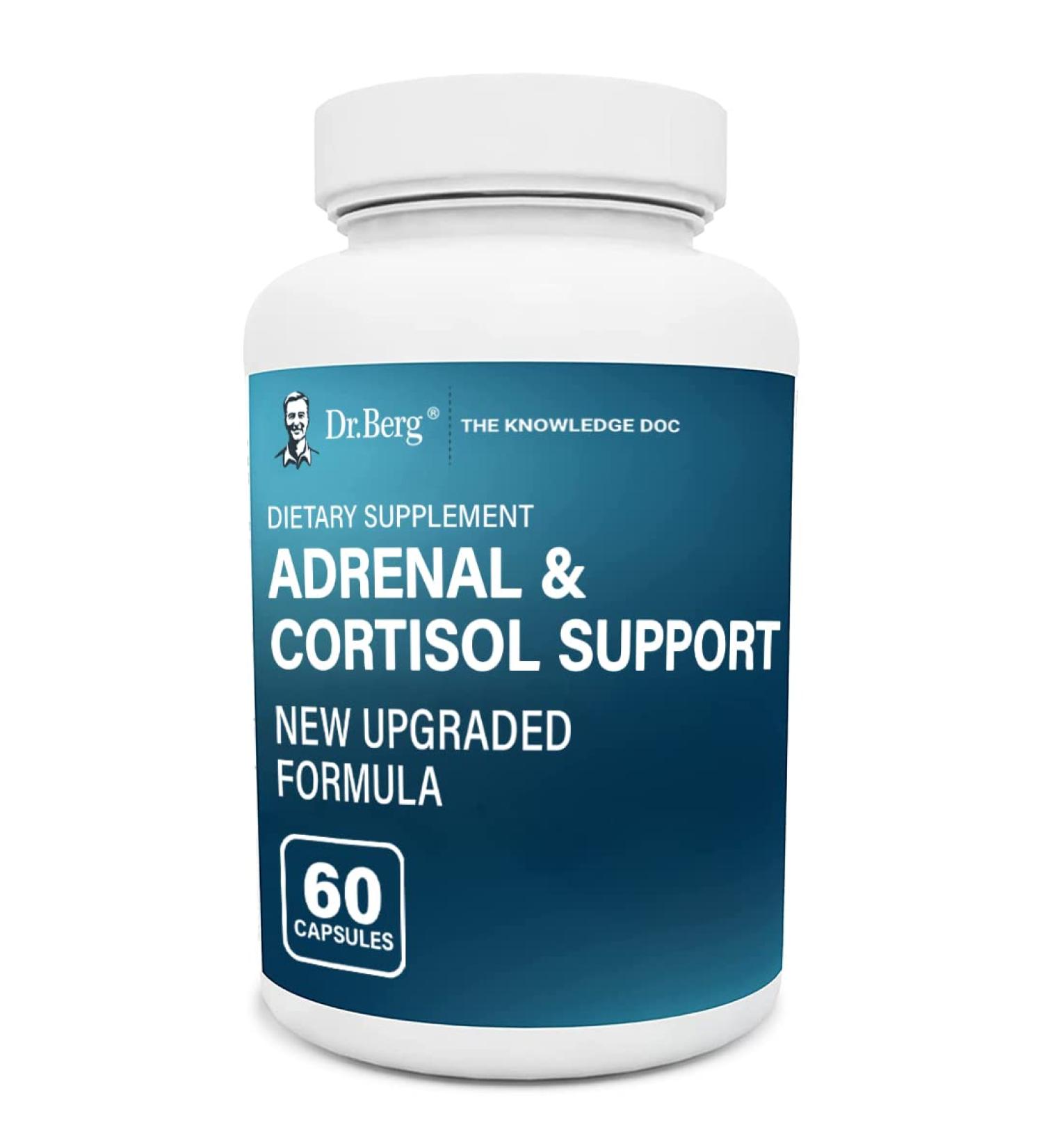 Dr. Berg Adrenal & Cortisol Supplement - Mood, Focus, and Stress Support with Ashwagandha Extracts - 60 Capsules - Buy Online on GoSupps.com