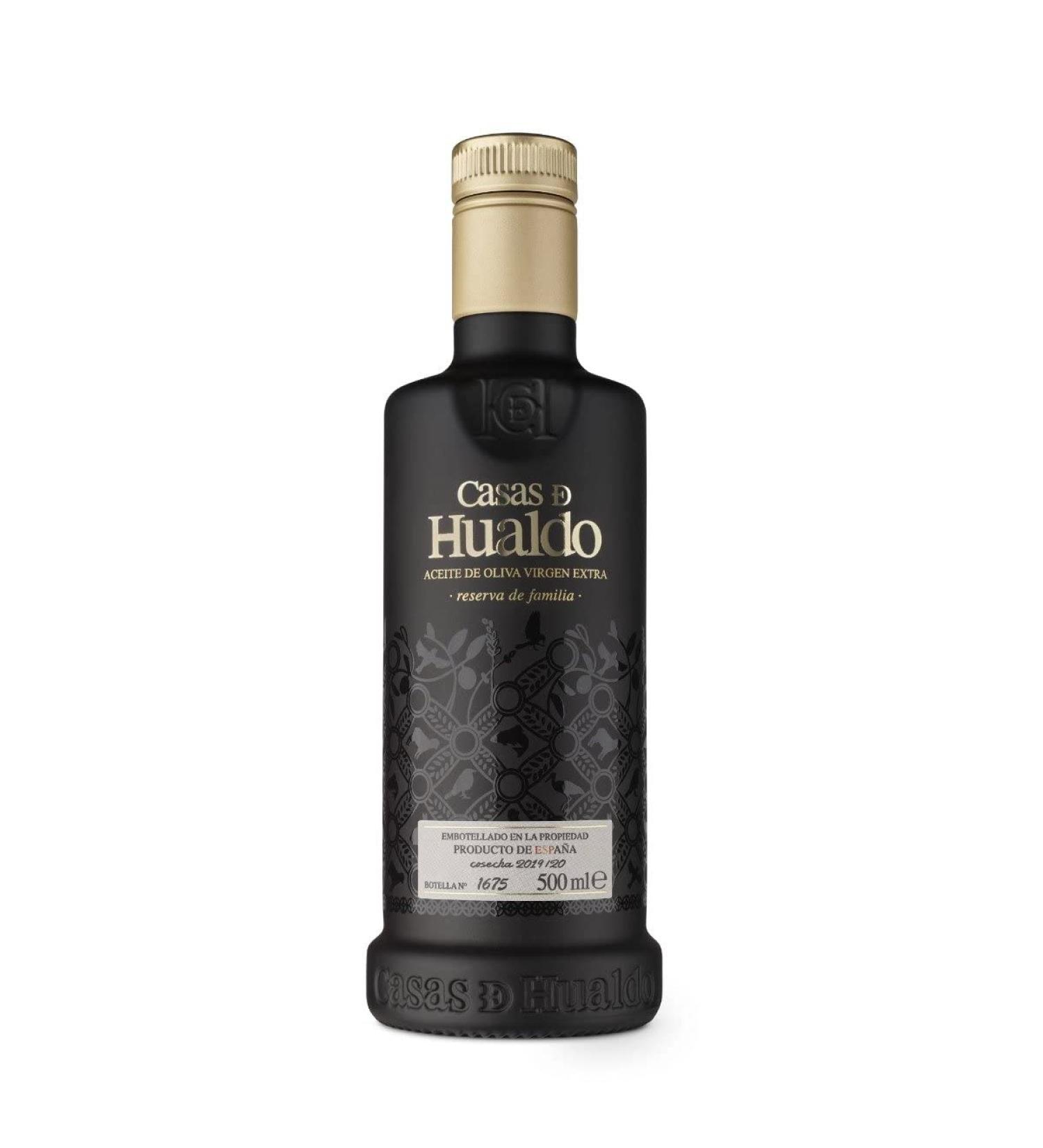 CASAS DE HUALDO - Spanish Extra Virgin Olive Oil Reserva de Familia (Coupage of the varieties Arbequina Picual Cornicabra and Manzanilla) - 500 ml
