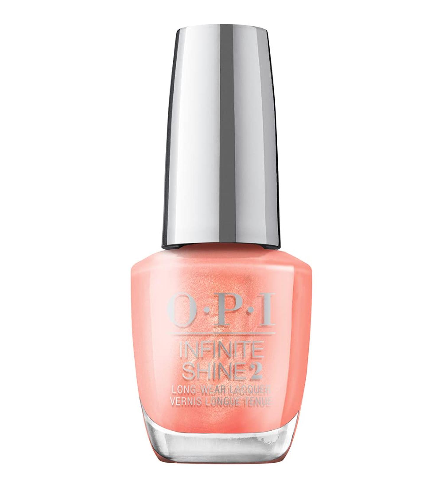 OPI Infinite Shine Long-Wear Lacquer - Data Peach Pink Nail Polish - 0.5 fl oz - Me Myself and OPI Spring Collection - Buy Online on GoSupps.com