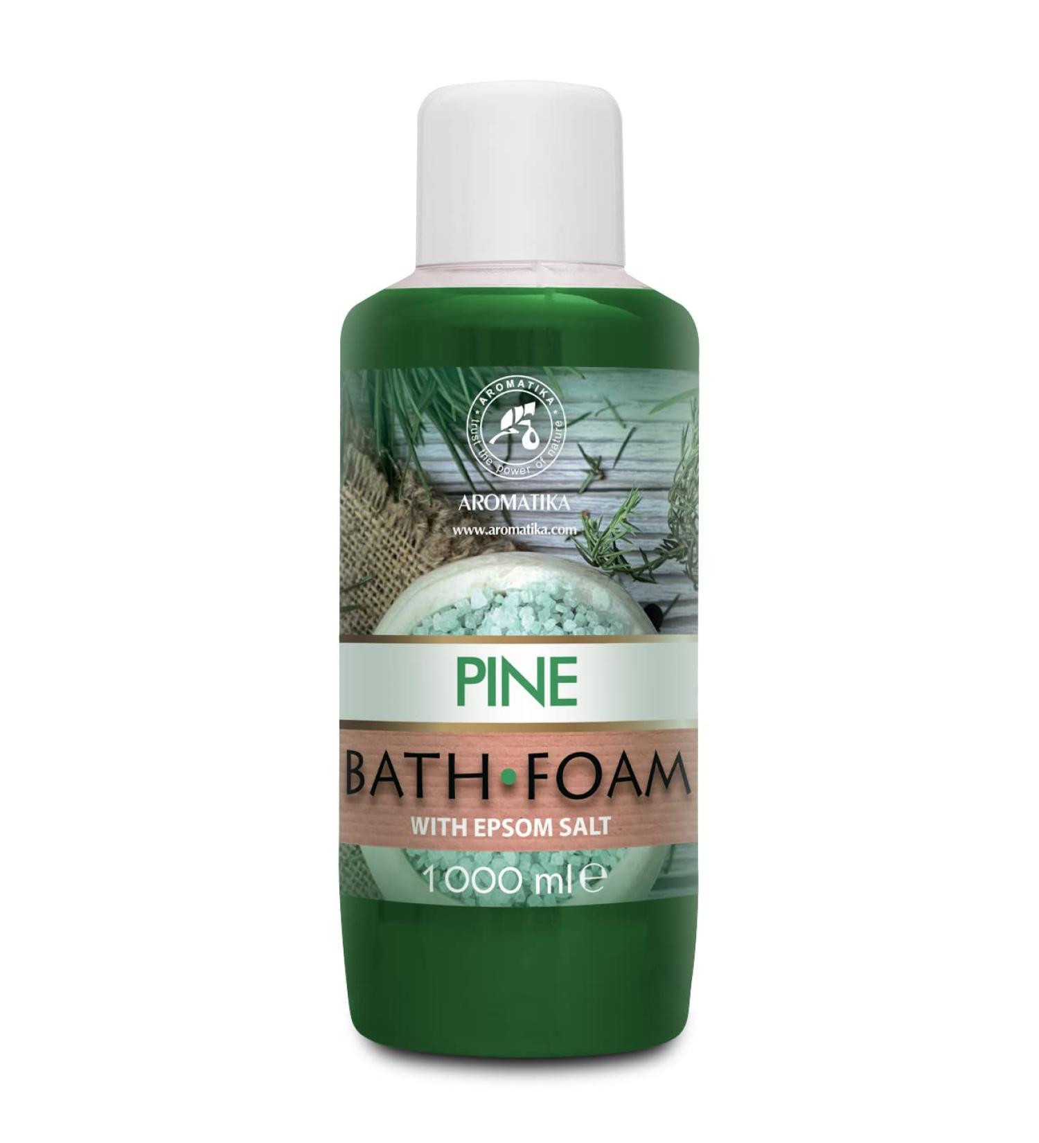 pine bath foam essential oil and epsom salt 1000ml sleep beauty body care wellness relaxation aromatherapy spa pine aroma - Buy Online on GoSupps.com