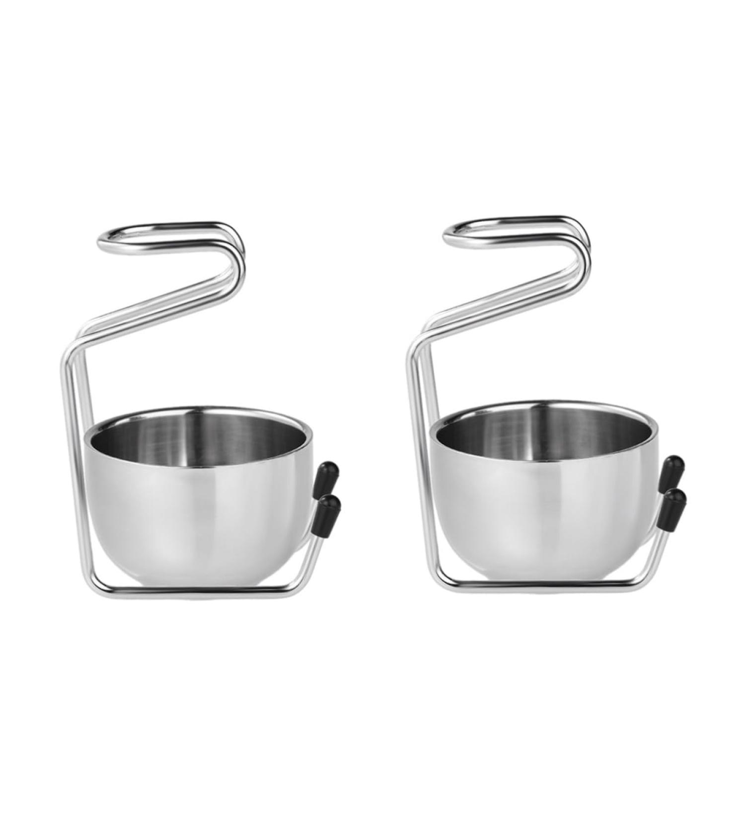 Minkissy Stainless Steel Shaving Brush Holder - 2 Pack Vertical Storage Stand for Brushes - Ideal Gift for Grooming Essentials - Buy Online on GoSupps.com