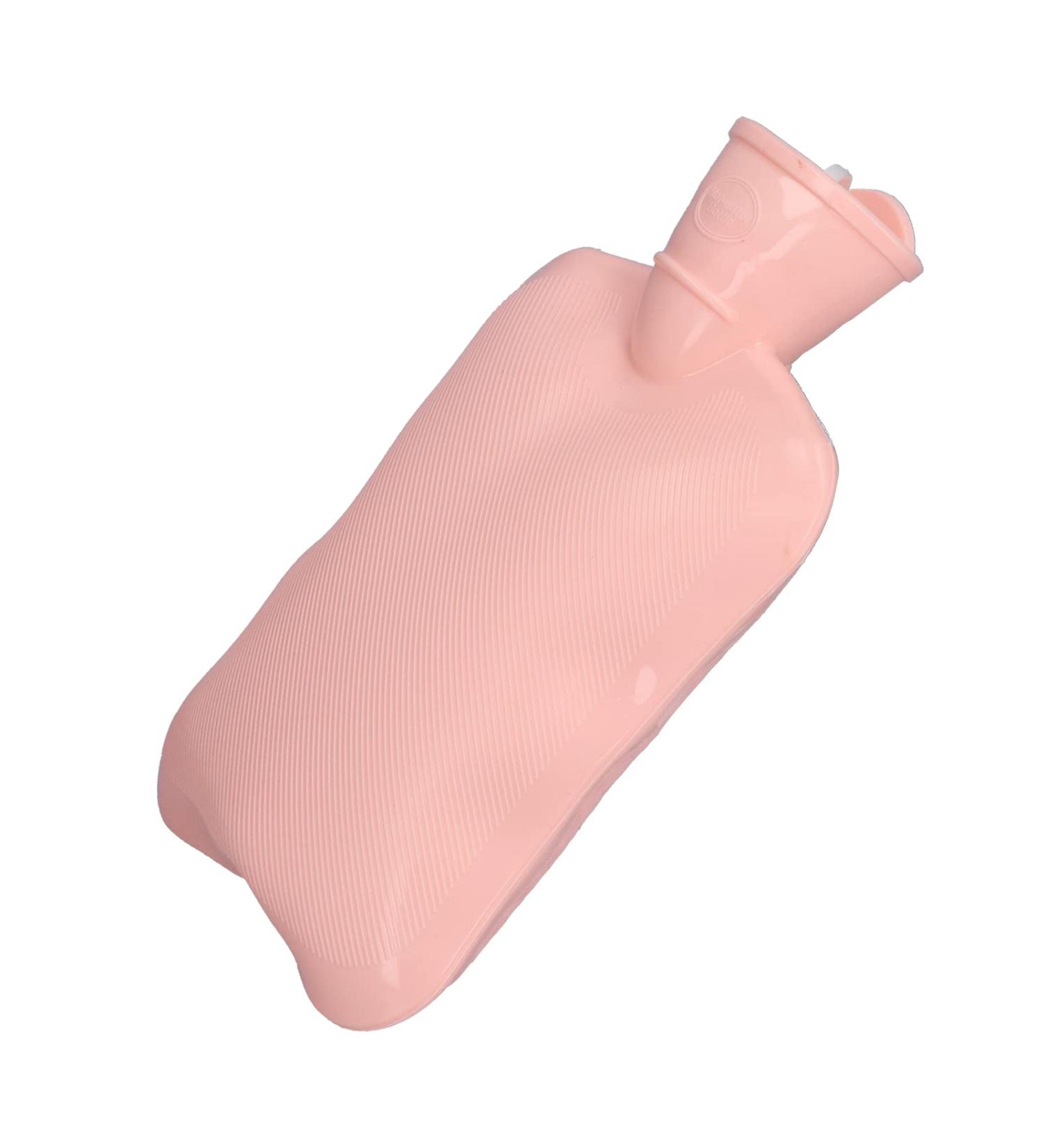 Portable Rubber Heat Bottle - Pink Pressure-Proof & Large Contact Area for Warm Feet in Dorms - Buy Online on GoSupps.com