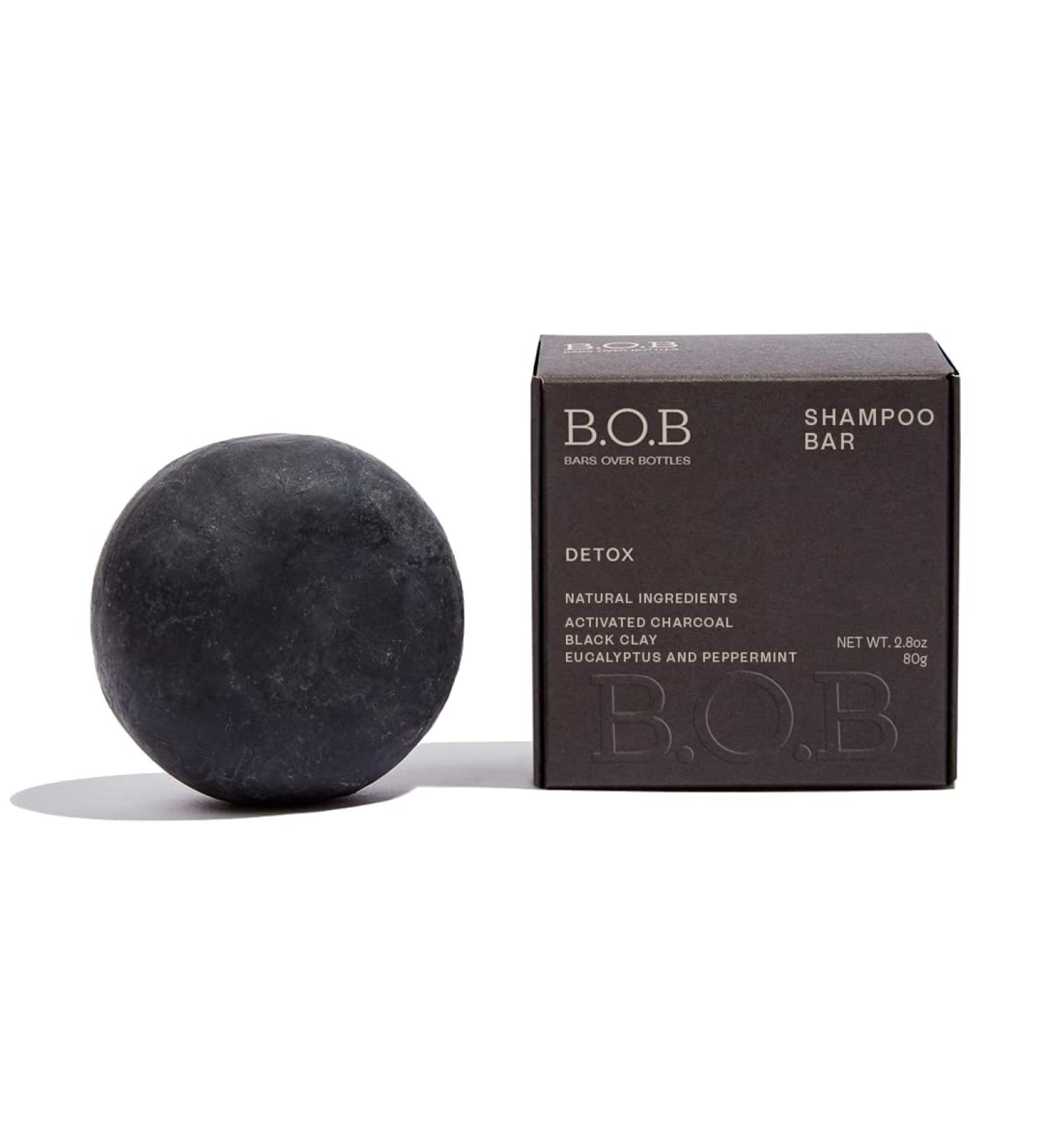 Detox Solid Shampoo Bar for Men | 3-in-1 Hair Beard & Body Wash | Flaky Scalp Dandruff Control | Natural Vegan | Plastic Free | Waterless Zero Waste - 2.8oz - Buy Online on GoSupps.com