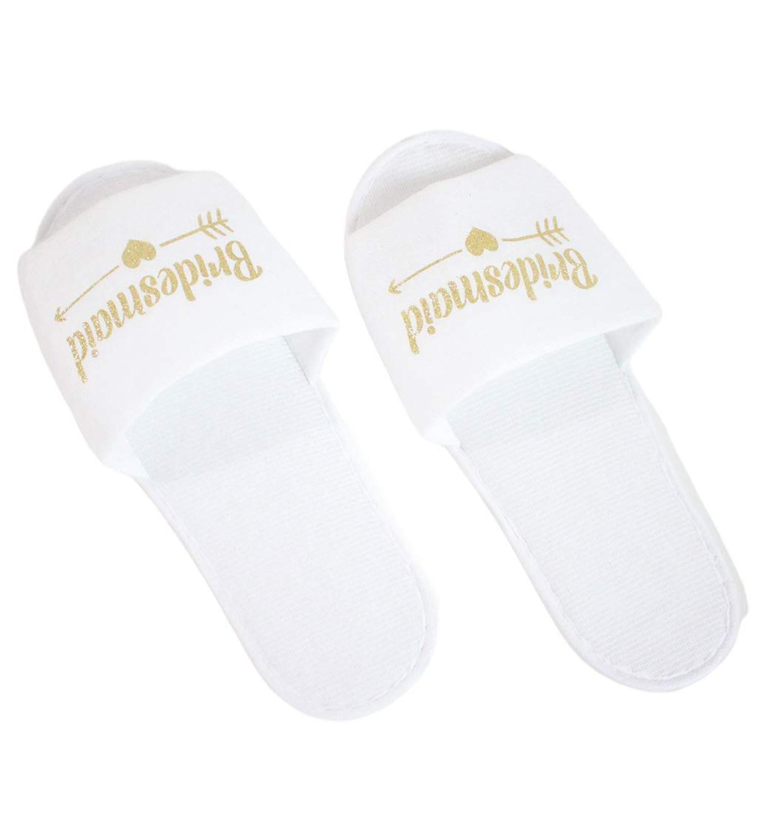 Hotel Disposable Slippers for Bridal Weddings | Bridesmaid Slippers & Bride Pajama Party Decor - Buy Online on GoSupps.com