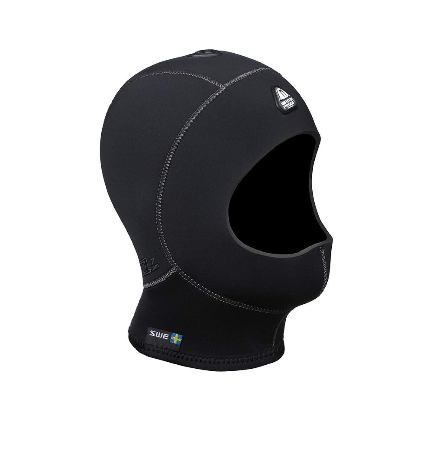 Waterproof H1 5/7mm Vented Anatomical Hood without Bib Black Large