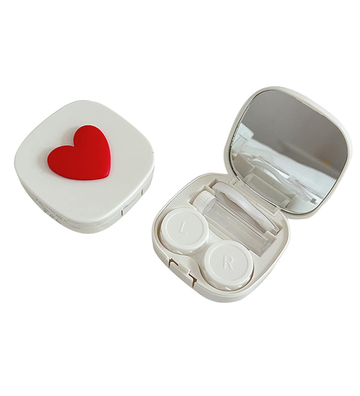 HNsdsvcd Portable Contact Lens Box | Square & Heart Shaped Travel Case | Pocket-Sized Storage for Contact Lenses - Shop Internationally - Buy Online on GoSupps.com