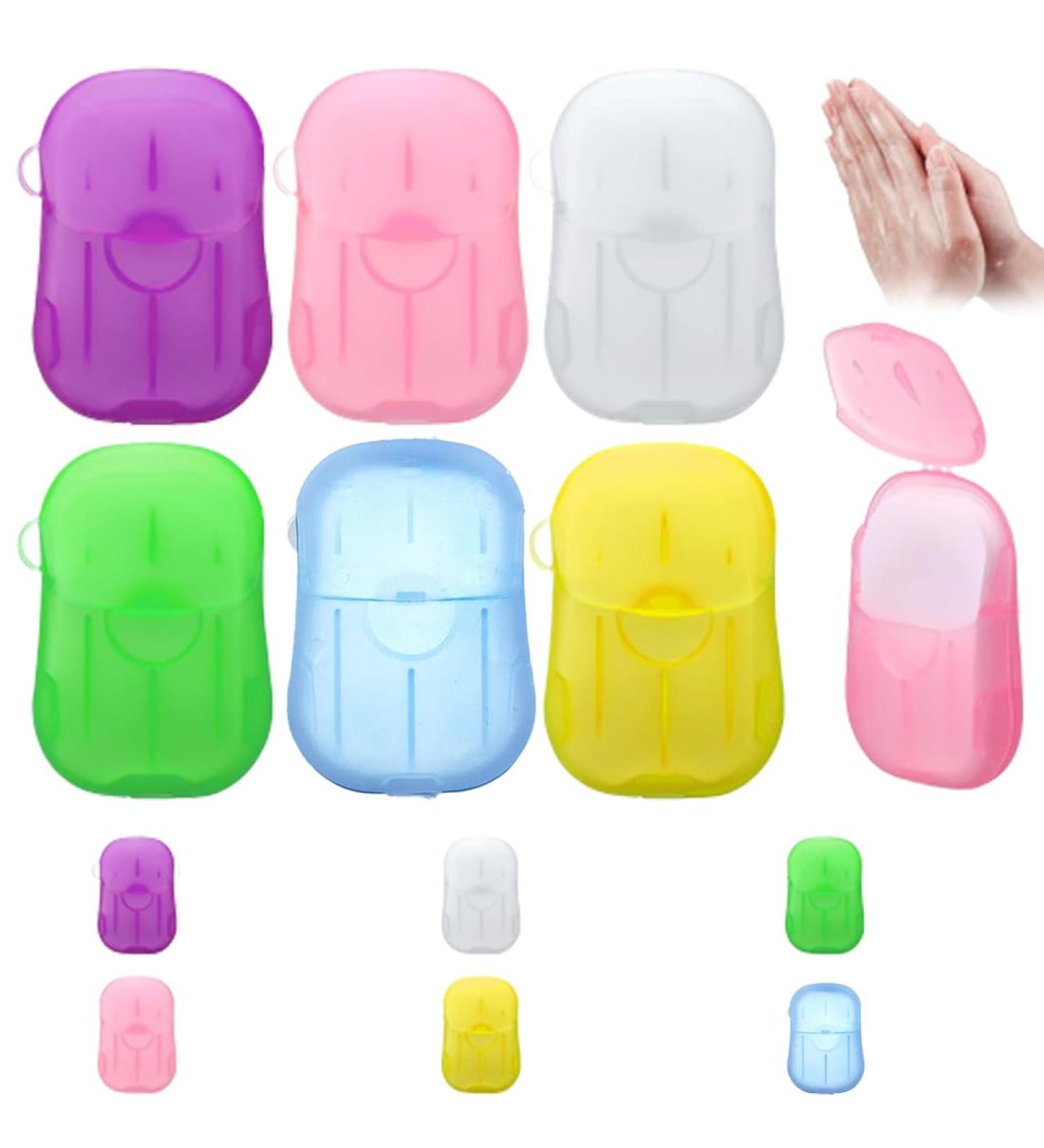 240 Soap Leaves in Portable Plastic Box | Travel-Friendly Disposable Soap | Ideal for On-the-Go Hygiene - Buy Online on GoSupps.com