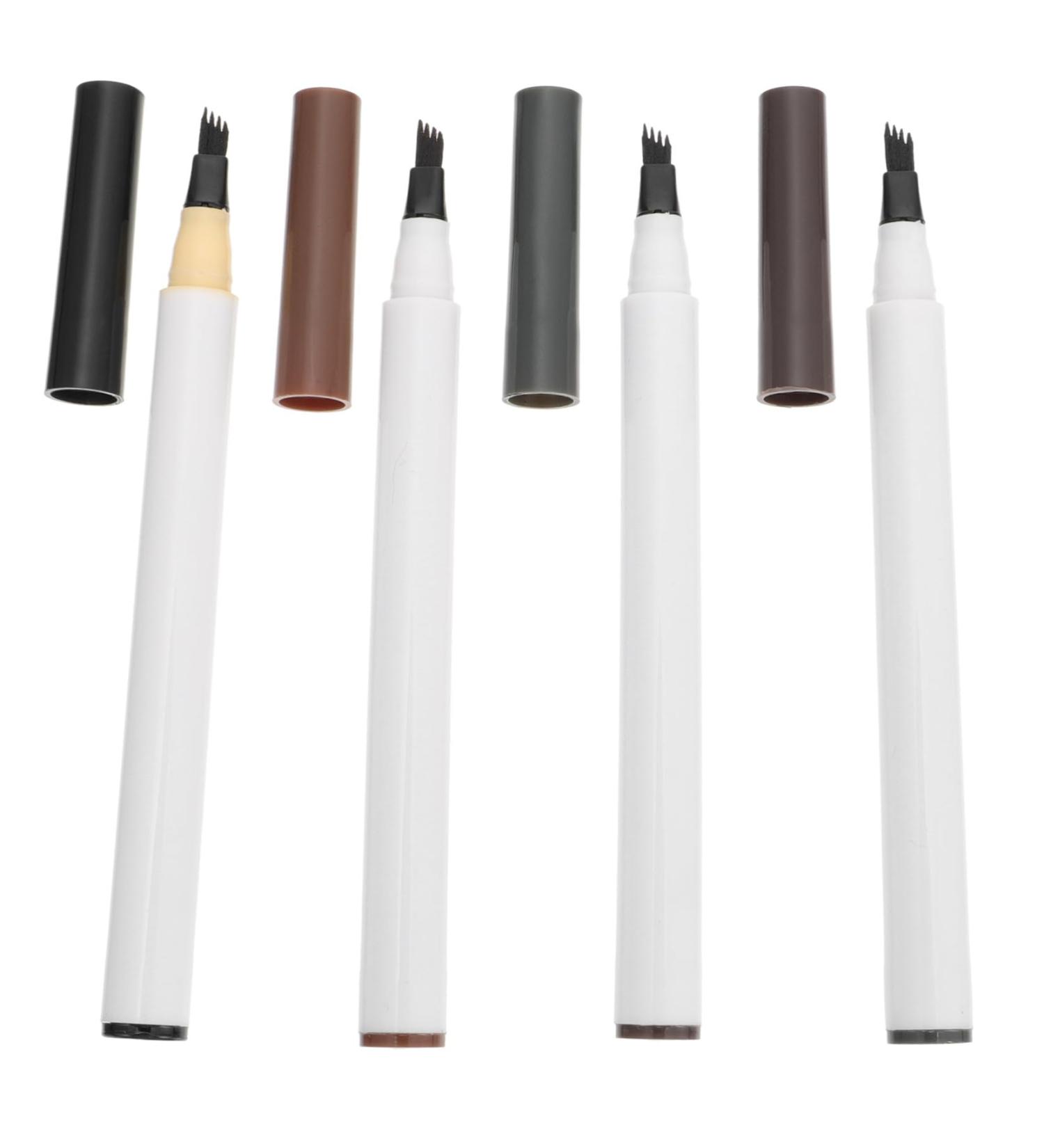 SOESFOUFU 4pcs Four Forked Eyebrow Pencil Microblading Eyebrow Pencil Cosmetic Finger Holder Protector Abs - Buy Online on GoSupps.com