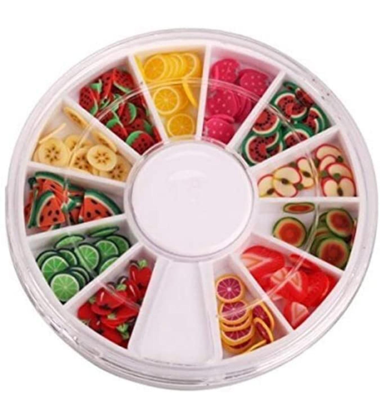 Fruit Slice Nail Art Tips Nail Art Decoration Cute Finger Nail Fresh Fruit Multi Usage Polymer Clay Fruit Rods Sticks1 Box 12 PatternUseful and Fashion - Buy Online on GoSupps.com