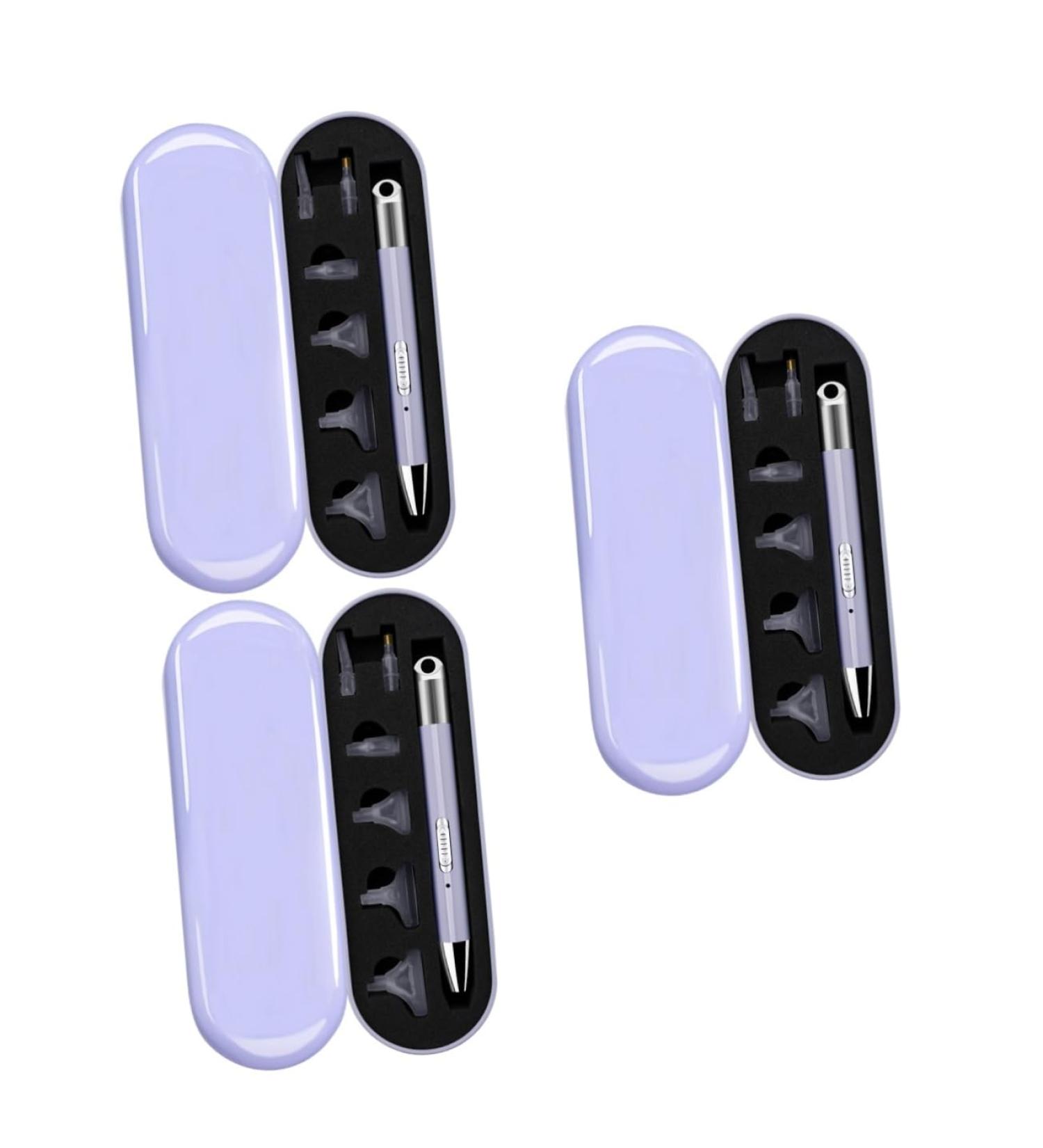 Healeved 3 Boxes Nail Art Glow Drill Pen Diy Pen Nail Drill Point Pen Diamond Applicator Pen Manicure Drawing Pen Decorating Tools Crystal Cosmetic Purple Plastic Electrical Tools - Buy Online on GoSupps.com
