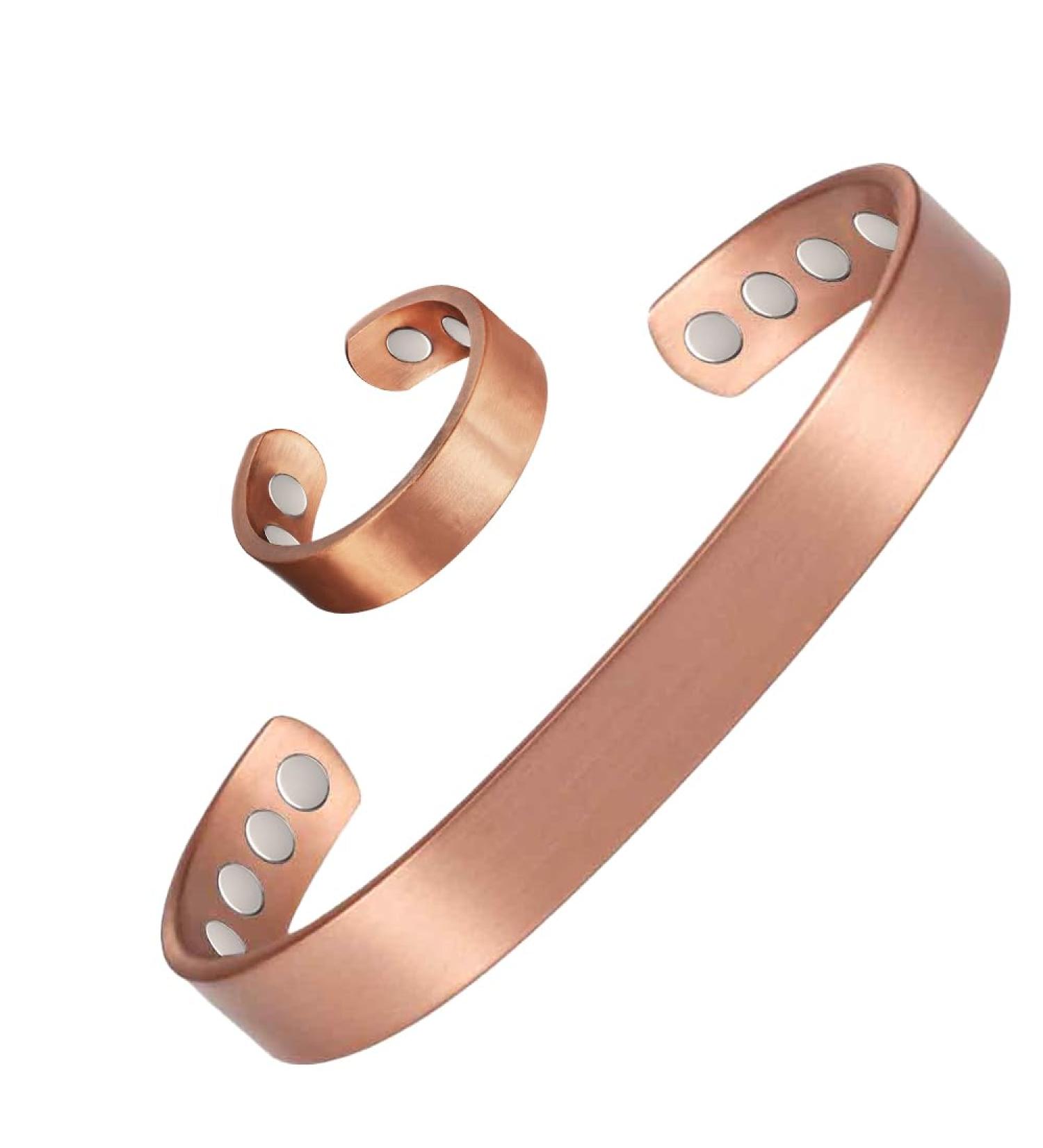 Blank Copper Bracelet Ring Set for Arthritis Relief - Health Jewelry Gift - Buy Online on GoSupps.com