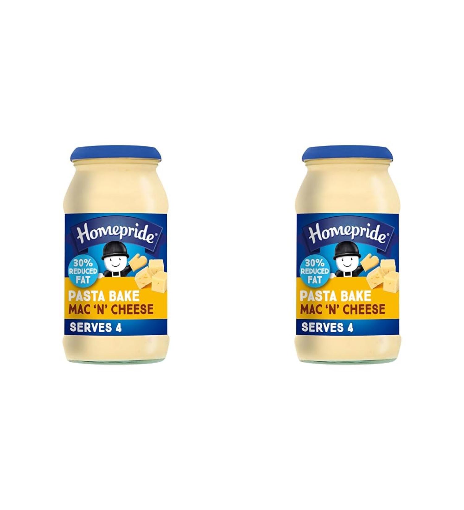 Homepride 30% Reduced Fat Creamy Mac 'n' Cheese Pasta Bake Sauce 485 g Jar (Pack of 2)