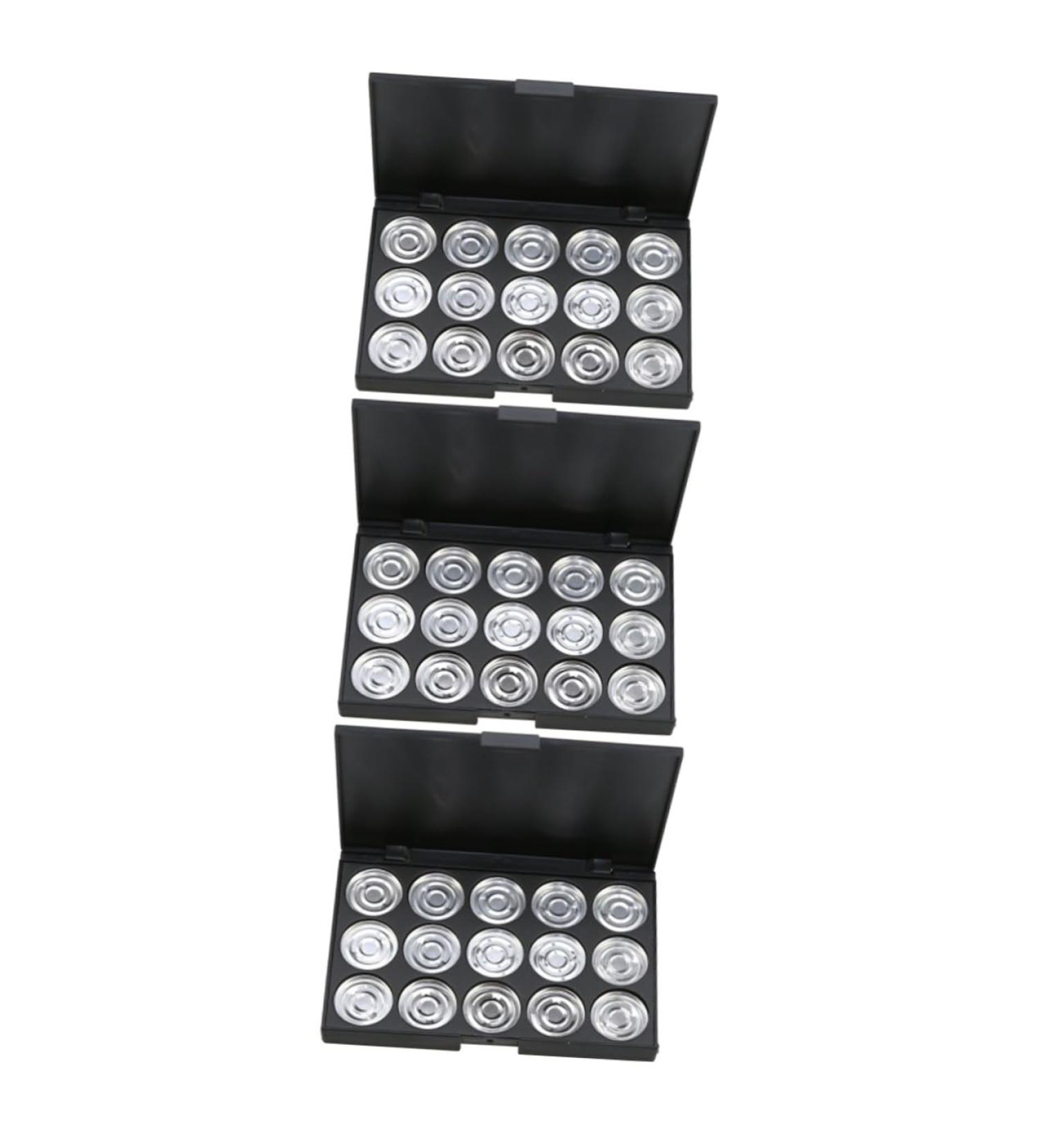 Beavorty 3pcs 15 Eyeshadow Travel Cosmetic Case Empty Makeup Empty Cosmetic Eye Shadow Foundation Concealer 1 count (Pack of 1) Silverx3pcs - Buy Online on GoSupps.com