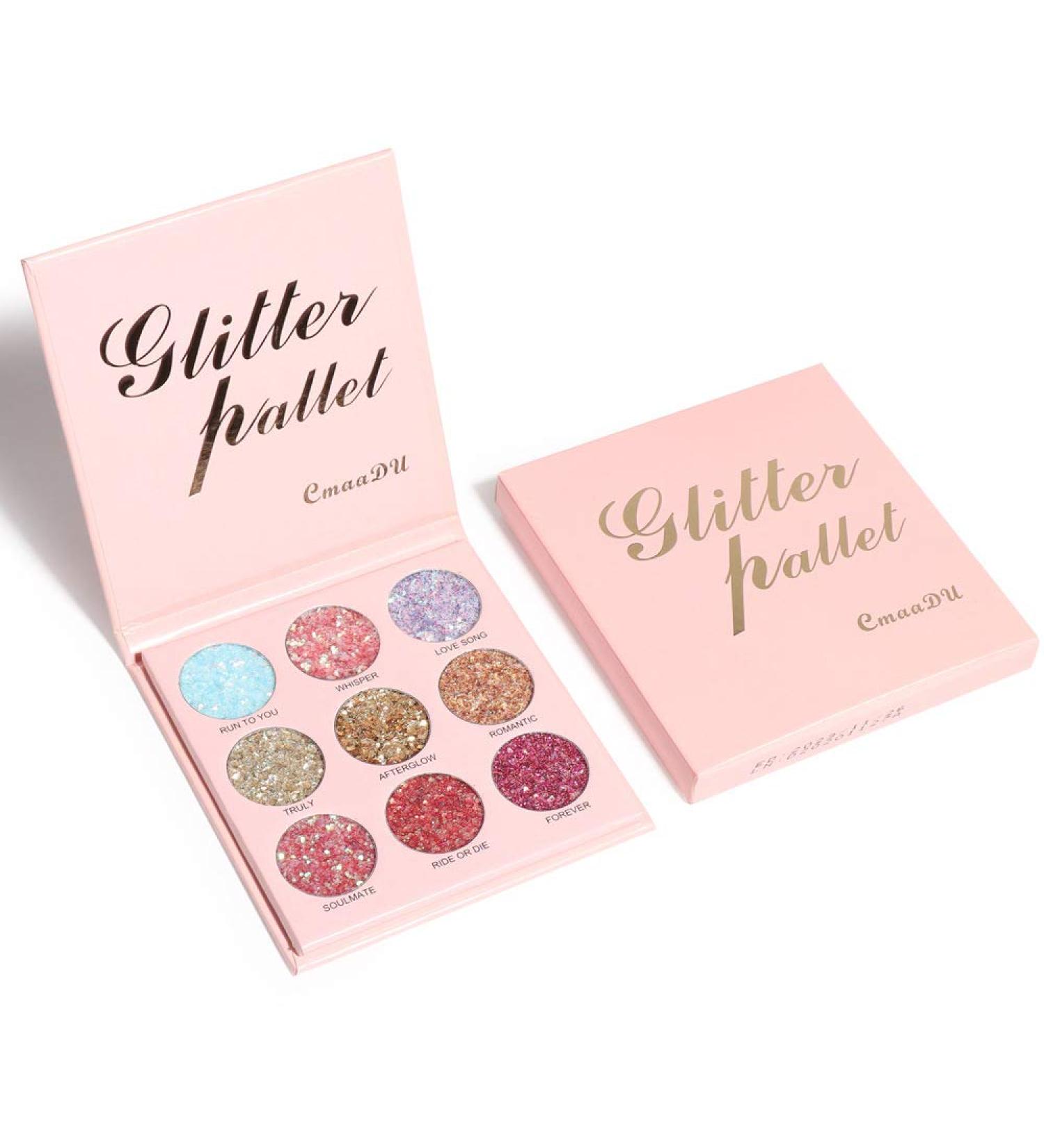 Yeweian 9 Colors Glitter Eyeshadow Palette - Diamond Shimmer High Pigmentation | Waterproof & Long-Lasting Makeup Palette - 03 - Buy Online on GoSupps.com