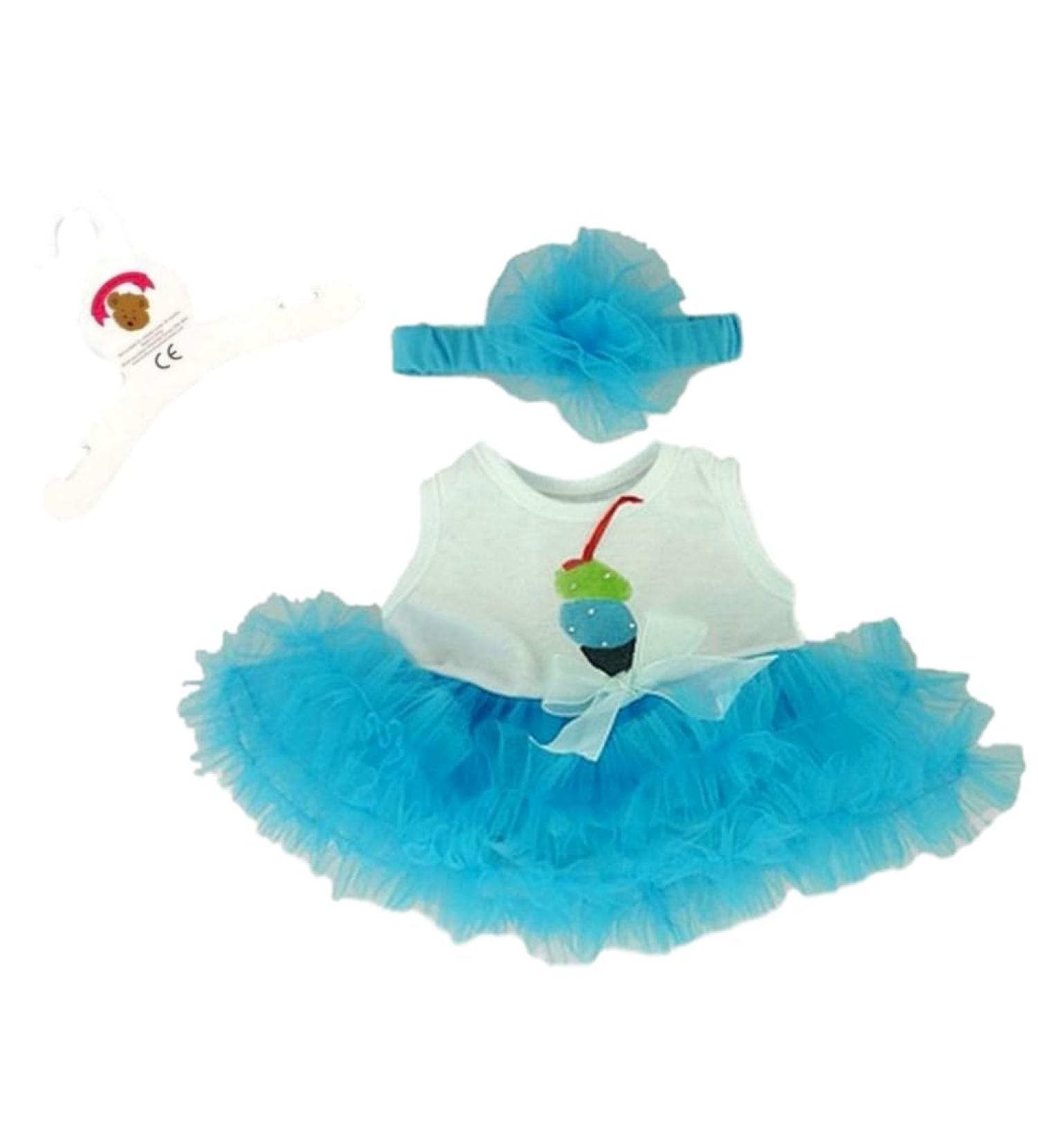 Blue Ice Cream Tutu Dress + Shoes for Teddy Bears | Build Your Bears Wardrobe 5060322144054 - Buy Online on GoSupps.com