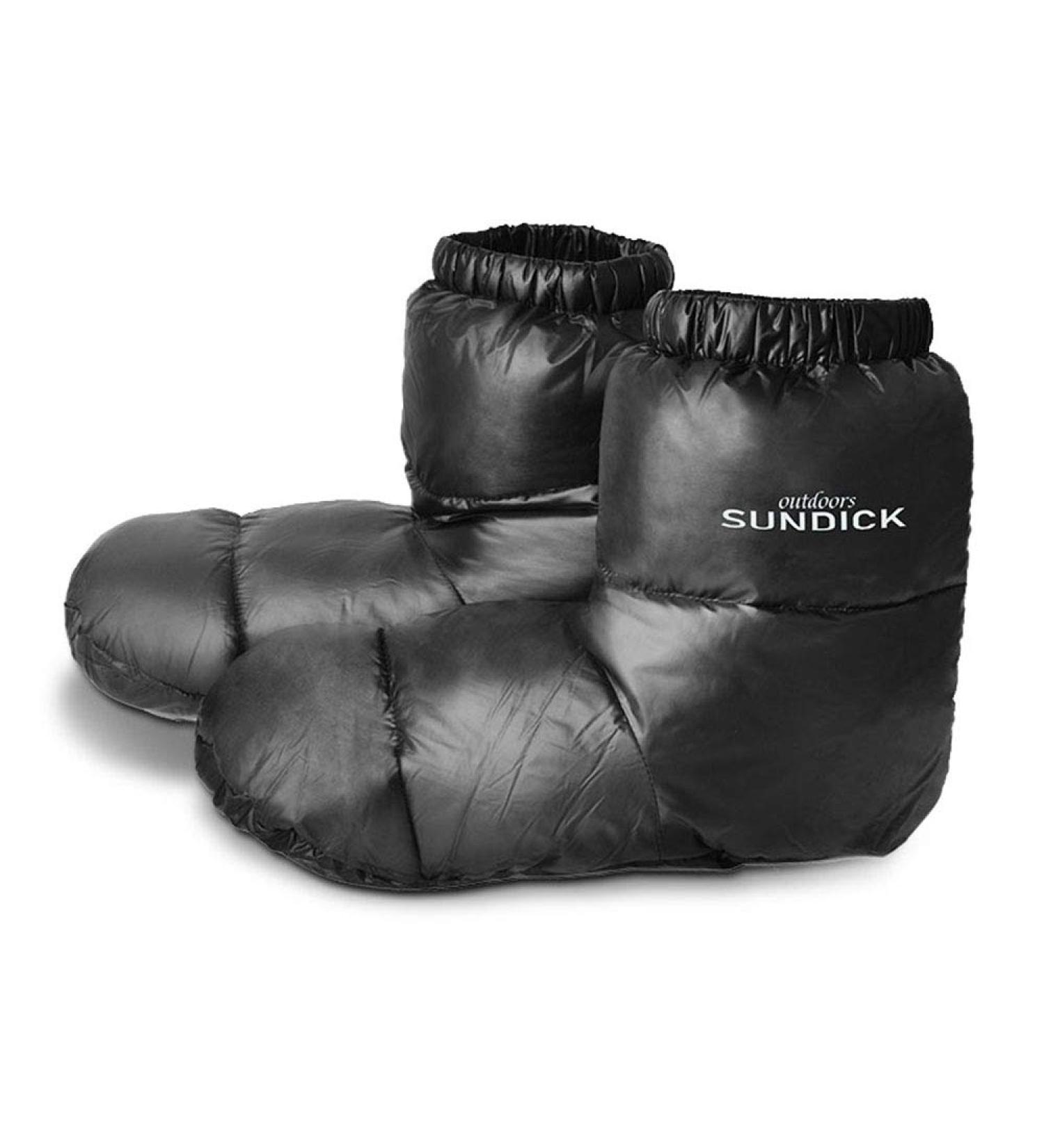 Lixada Ultralight Winter Duck Down Booties - Warm & Cozy Water-Resistant Slippers for Camping & Sleeping Bag - Men & Women - Black (Large) - Buy Online on GoSupps.com
