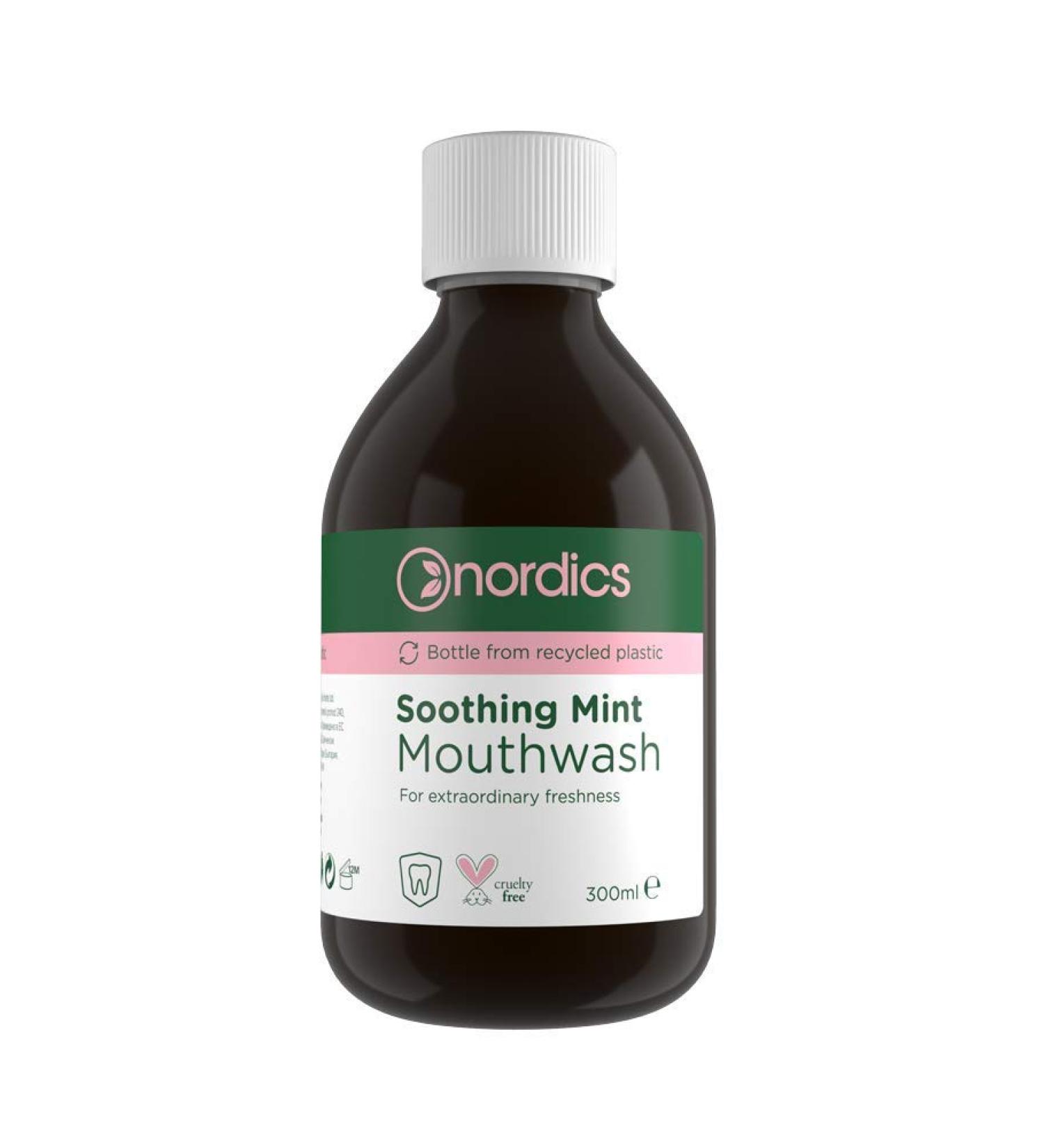 Nordics Organic Care Mouthwash Soothing Fresh Mint 350 g