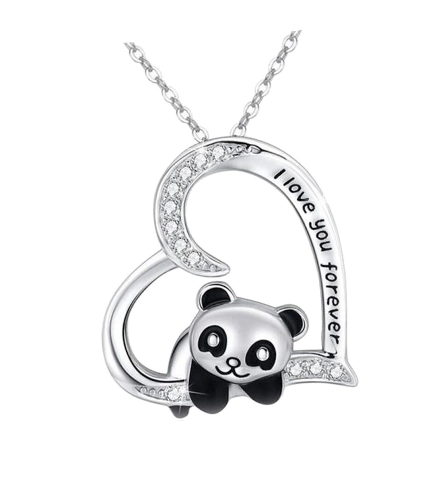 CALLARON 1pc Heart Panda Necklace Necklaces Unique Necklace Neck Chain Pendant Woman Alloy Decorate - Buy Online on GoSupps.com