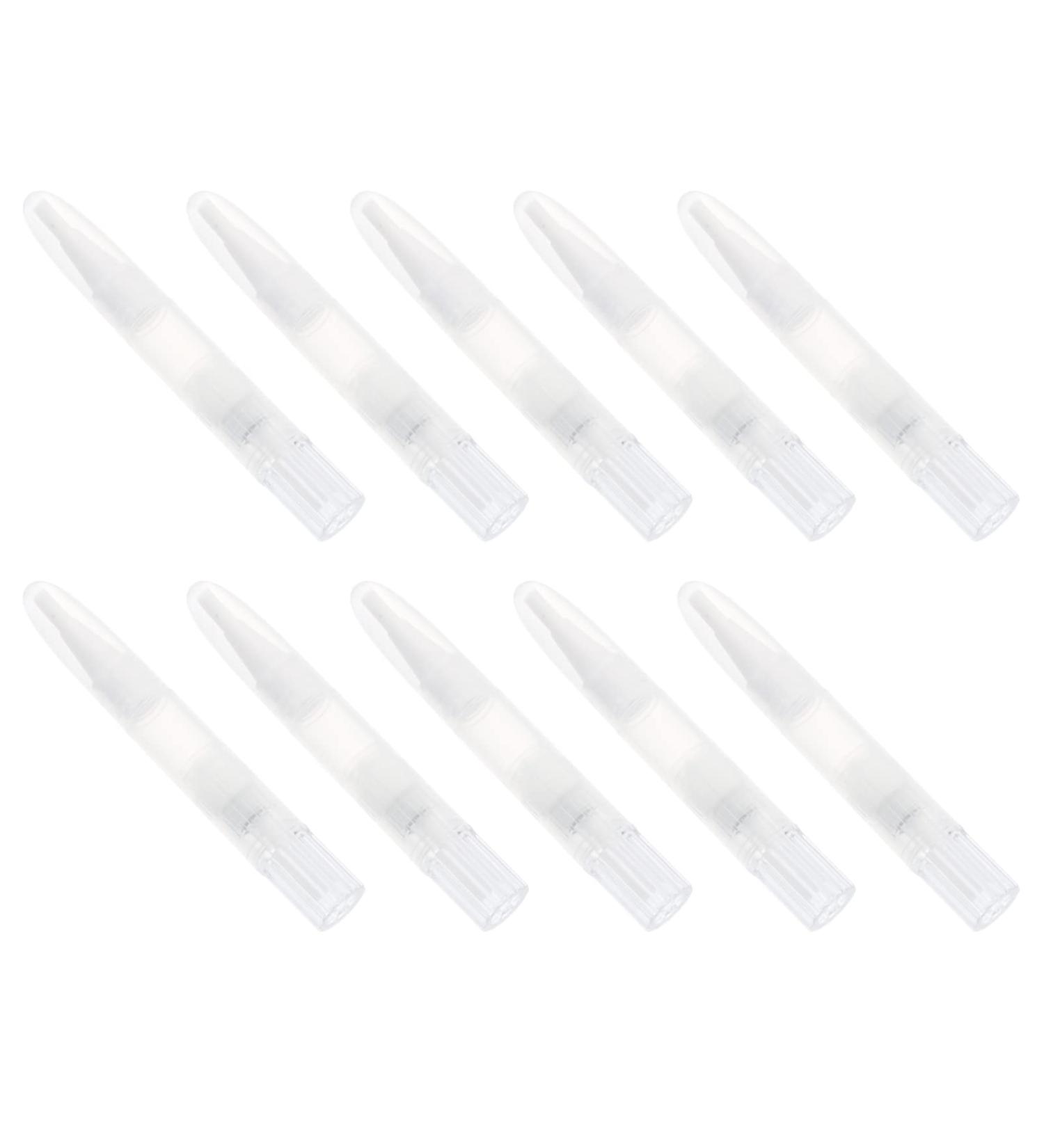 Fomiyes 10-Piece Transparent Lip Gloss & Nail Brush Set - Cosmetic Eyelash Growth Liquid Containers - Clear Lip Gloss Accessories for Flawless Application - Buy Online on GoSupps.com