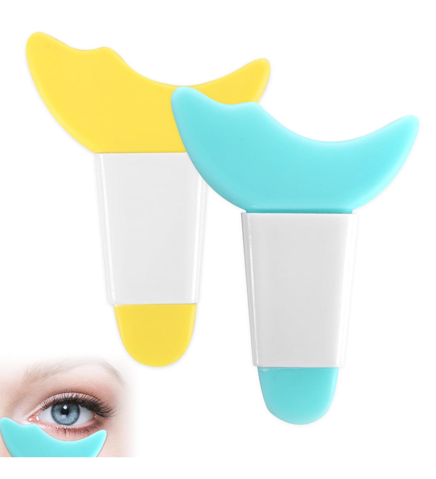2 Pieces Eyeliner Stencils Mascara Eyelash Shield Applicator Guard Tool Silicone Eyeliner Aid Wing Tips Reusable Eyeshadow Applicators Plate Shadow Guide Template for Women's Eye Makeup (2 Colors) - Buy Online on GoSupps.com