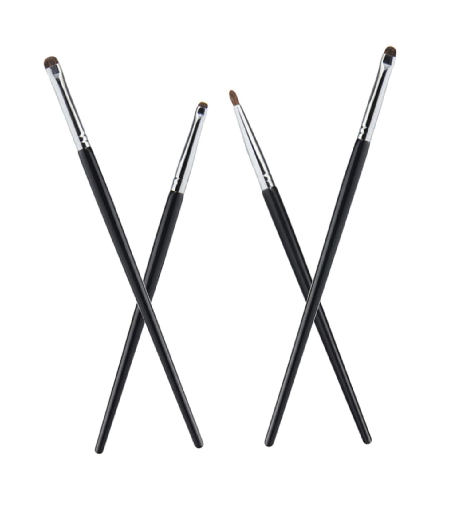 DRESSOOS 4pcs Eyeliner Brush Eye Makeup Tool Eye Liner Brush for Makeup Wooden Handle - Buy Online on GoSupps.com