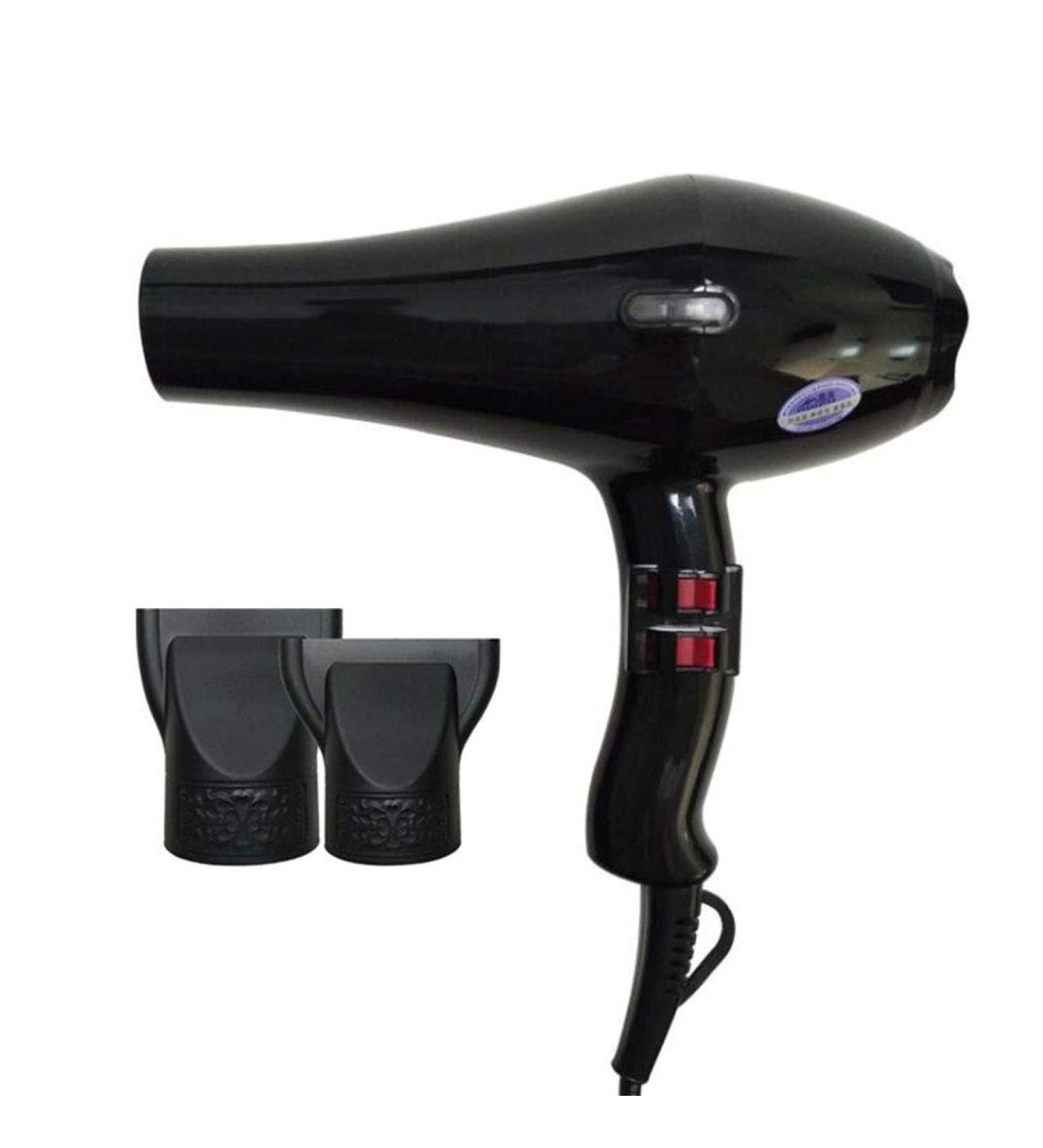 Professional Salon Ionic Blow Dryer 2200W Hair Dryer with Nozzle Powerful Hairdryer Fast Drying Blow Hair-Dryer AC Motor 2 Speed and 3 Heat Long Cable Light Quiet for Home and Salon Women Men Black - Buy Online on GoSupps.com