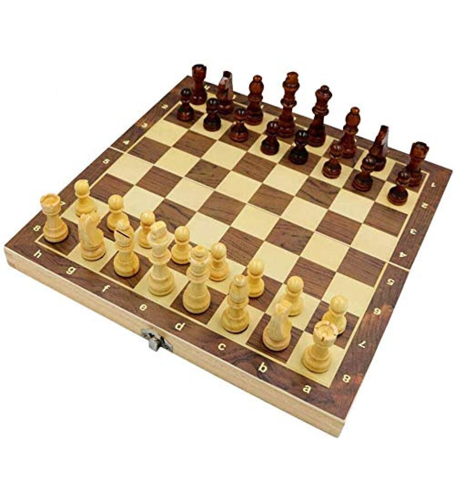 Set International Foldable Wooden Set with Magnetic Checkerboard for Kids/Children Adults (Color : Wood Size : 29x29x3cm) (Wood 29x29x3cm) - Buy Online on GoSupps.com