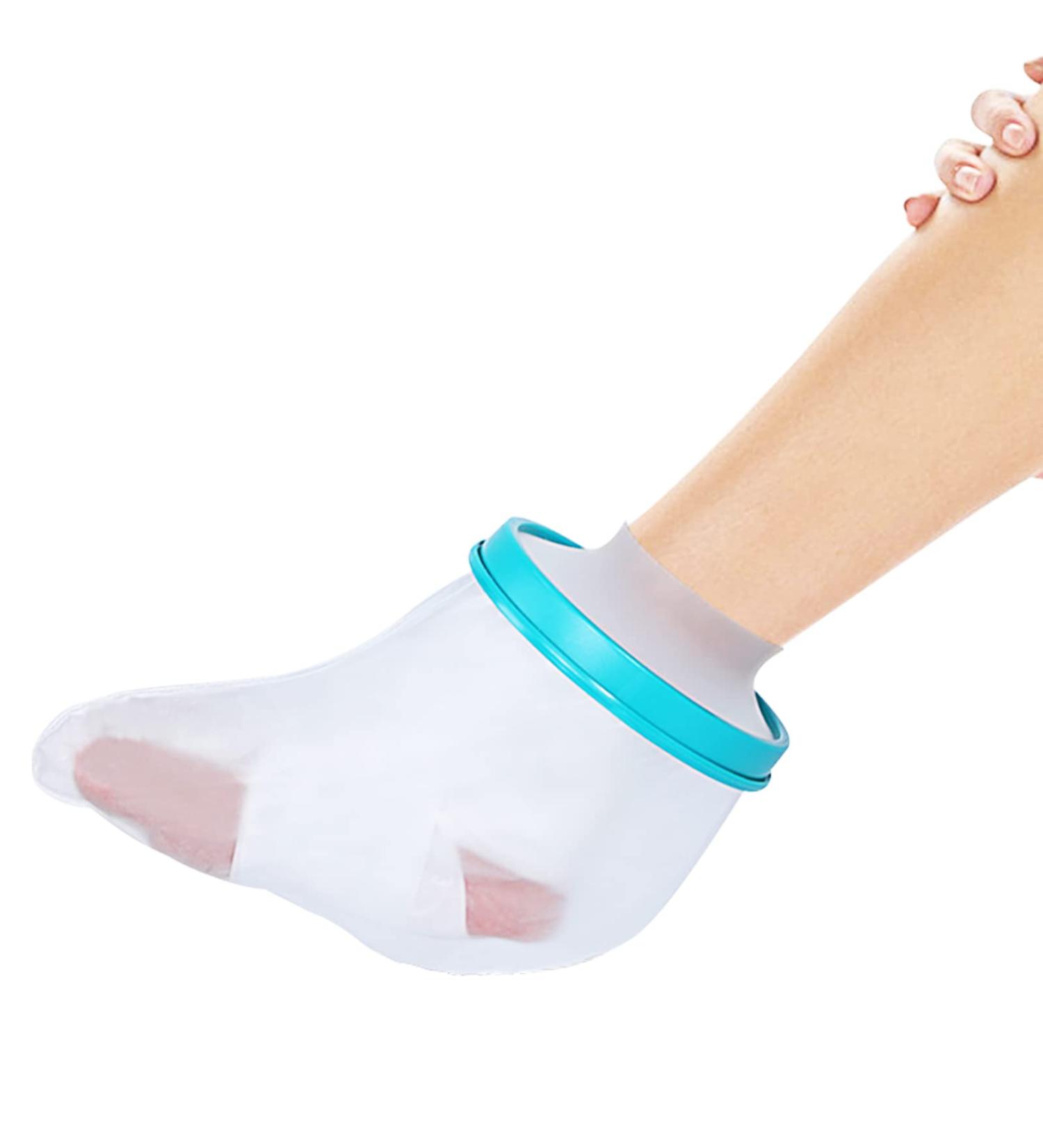 Waterproof Foot Cast Cover for Adults - Reusable 11 Inch Shower Boot Bag for Ankle Leg Cast Bandage, Keep Wounds Dry and Protected - Buy Online on GoSupps.com