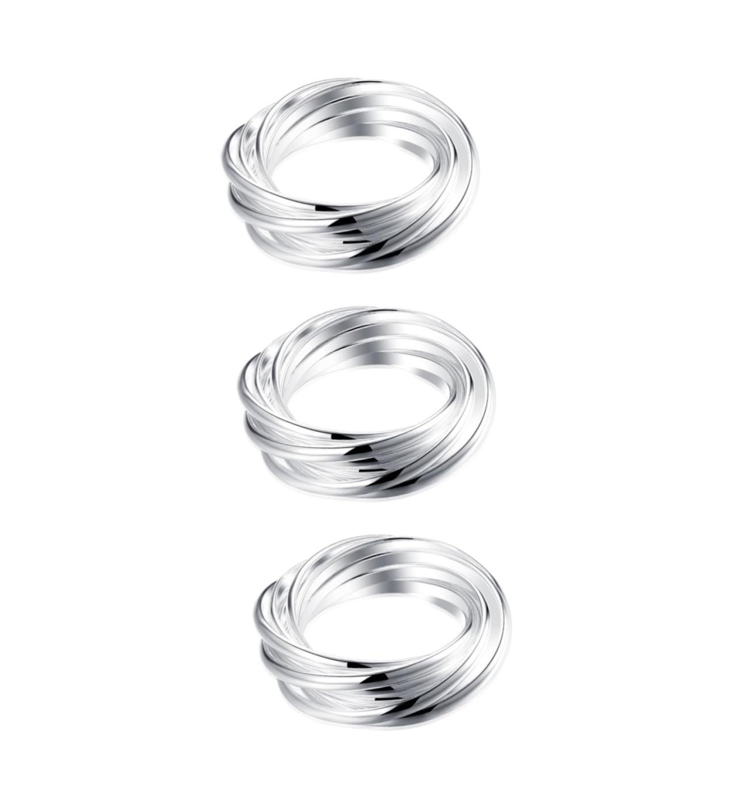 CALLARON 2pcs Wedding Ring Miss Commemorate mediumx3pcs Silverx3pcs - Buy Online on GoSupps.com