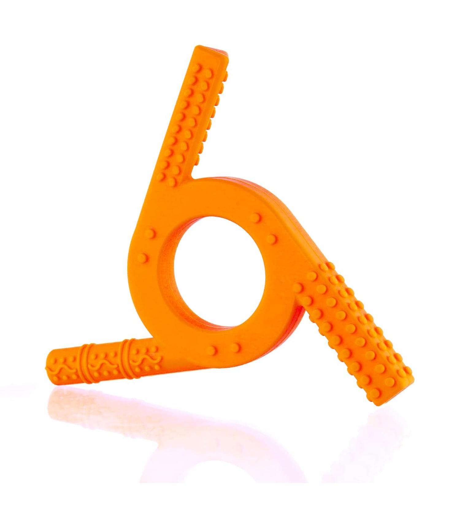 Premium Grade Silicone Chew Toys for Autism - Sensory Equipment for Children with Autism - Improve Focus and Relaxation - Orange - Buy Online on GoSupps.com
