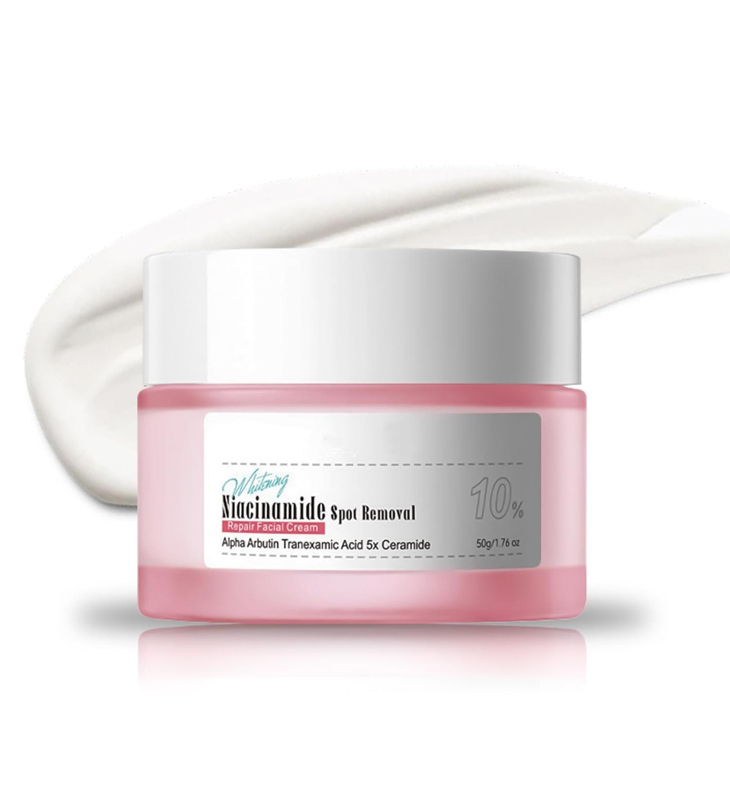 Niacinamide Brightening Face Cream Dry Skin Moisturiser - Whitening Cream for Face Acne Moisturiser Dark Spot Cream Niacinamide Day Cream for Dry Skin Prone to Blemishes - Radiance & Glowing Skin - Buy Online on GoSupps.com