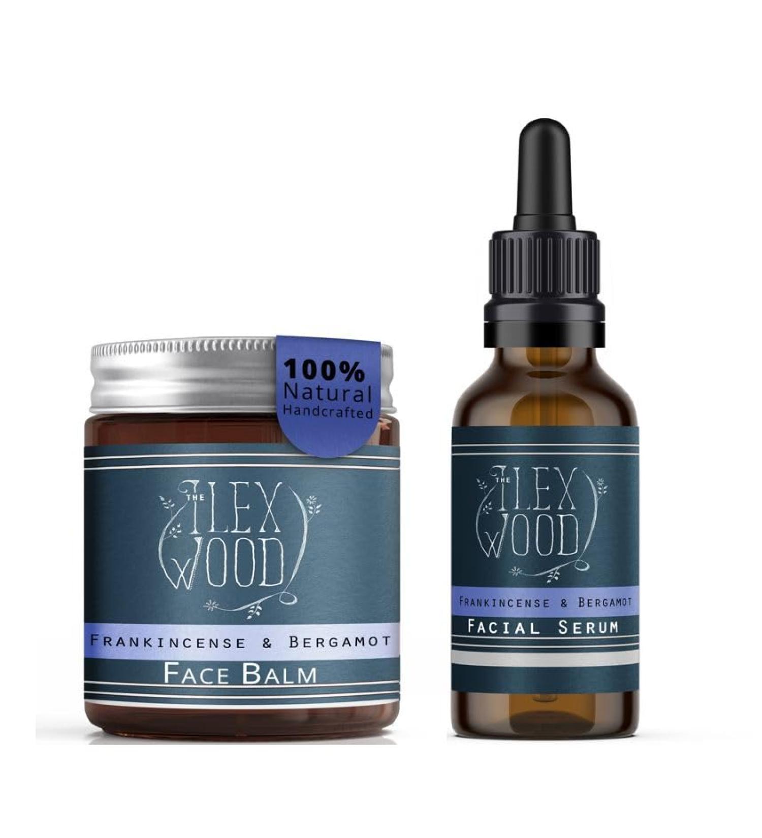 Frankincense and Bergamot Gift Set for both Men and Women - Face Cream and Serum - handcrafted 100% Natural Vegan Moisturising Anti Ageing Cruelty Free Palm Oil Free Plastic Free Frankincense and Bergamot Face Balm a  - Buy Online on GoSupps.com