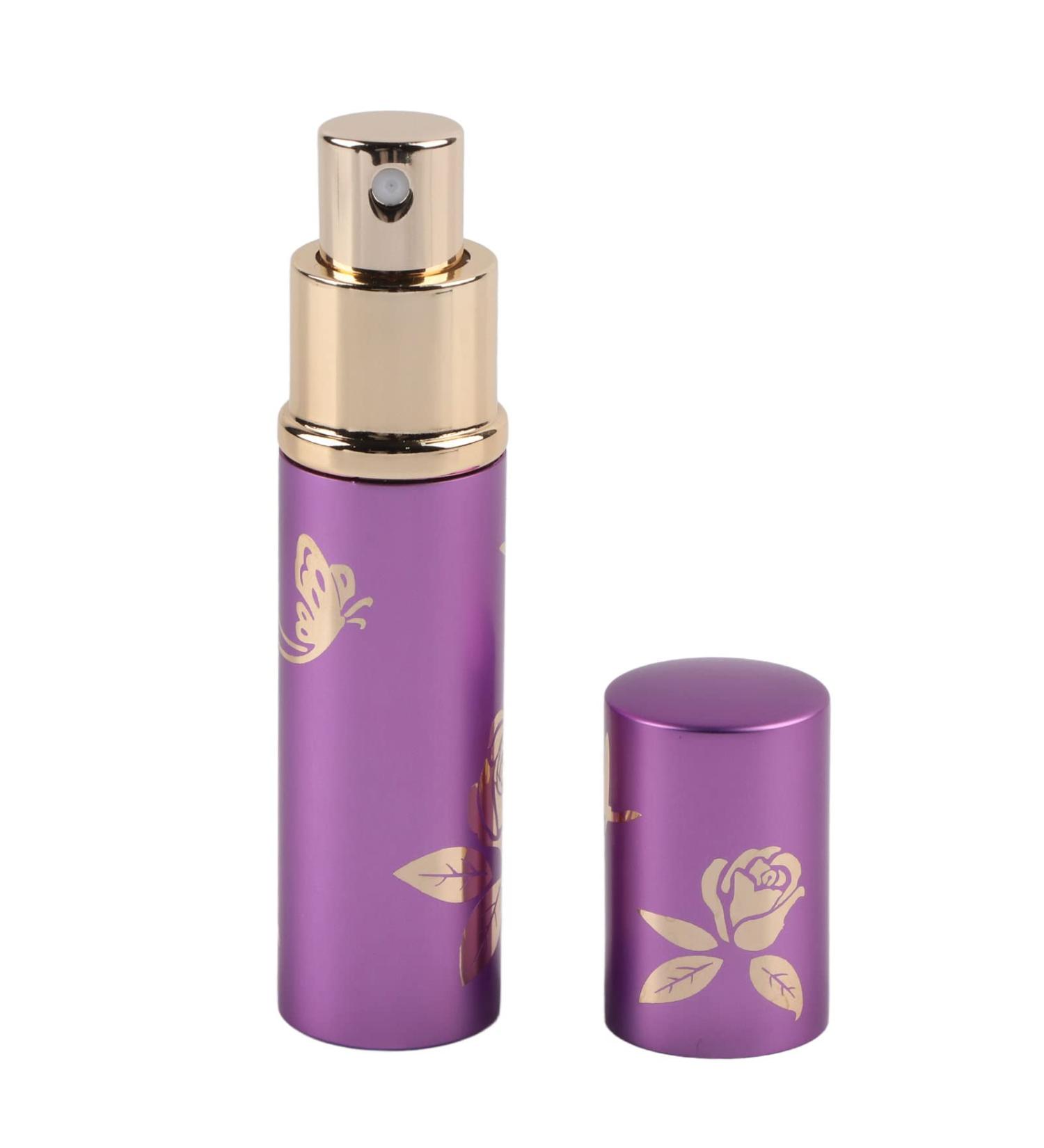 Verdant Touch Perfume Atomizer Portable Perfume Atomizer Spray Bottle 10ml Aluminum Cosmetic Container (Purple) - Buy Online on GoSupps.com