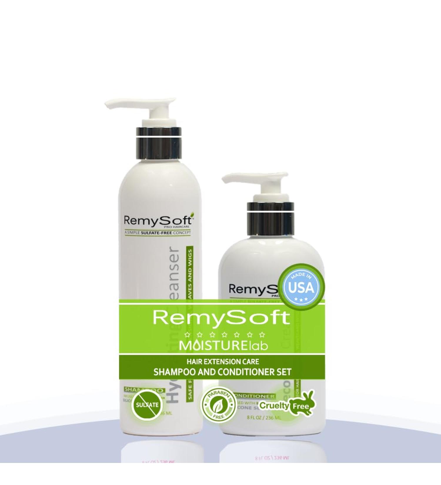 Moisturelab Hydrating Cleanser & Recovery Cream Duo - Sulfate-Free Shampoo & Conditioner for Hair Extensions Weaves and Wigs - Salon-Quality Hydration - Buy Online on GoSupps.com