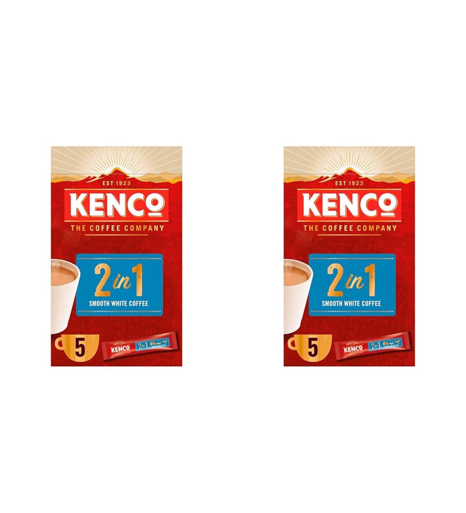 Kenco 2 in 1 Smooth White Instant Coffee Sachets 5x14g (Pack of 14 Total 35 Sachets 490g) - Buy Online on GoSupps.com