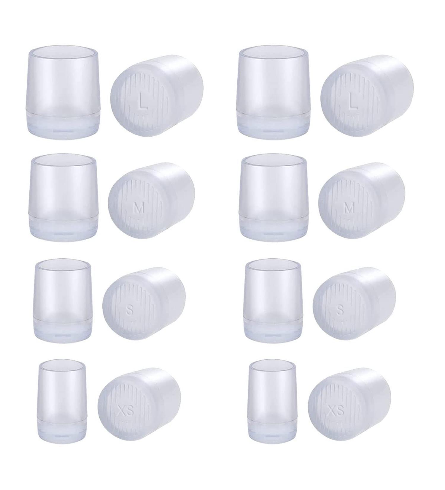 Jagowa 8 Pairs High Heel Protectors - Anti-Slip Rubber Caps for Outdoor - Transparent - XS S M L Sizes Available - Buy Online on GoSupps.com