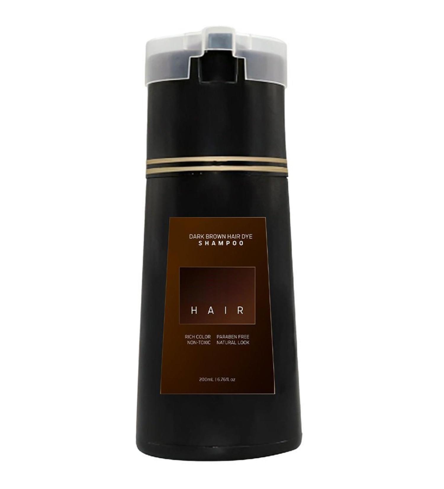 SHENGZE Hair Dye Shampoo Hair Instant Dye Shampoo for Men & WomenHair Color Shampoo for Gray HairFast Hair Coloring Natural Hair DyeLong Lasting Hair Dying Shampoofor Gray Hair Coverage Dark brown - Buy Online on GoSupps.com