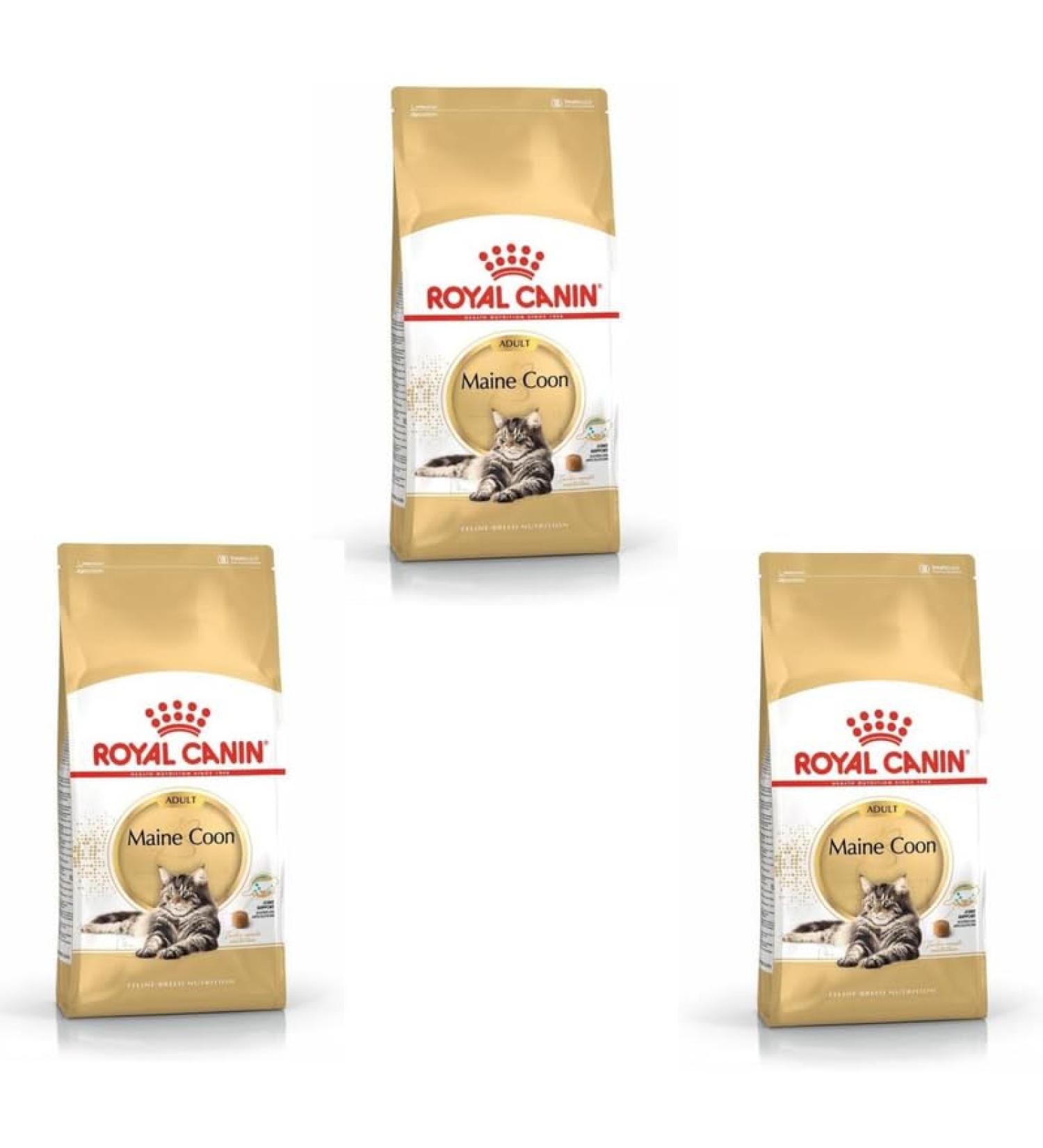 Royal Canin Maine Coon Complete Adult Dry Cat Food 3 x 400g - Buy Online on GoSupps.com