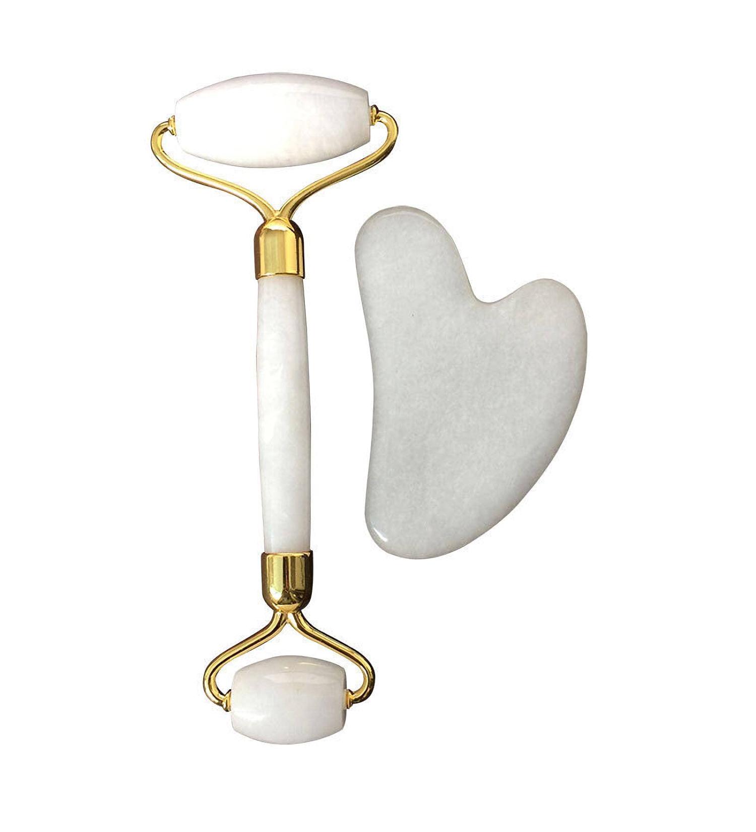 Quartz Facial Roller Massager for Face Eyes and Neck - Anti-Aging Jade Beauty Tool Made with 100% Natural Quartz Stone(Color:a) - Buy Online on GoSupps.com