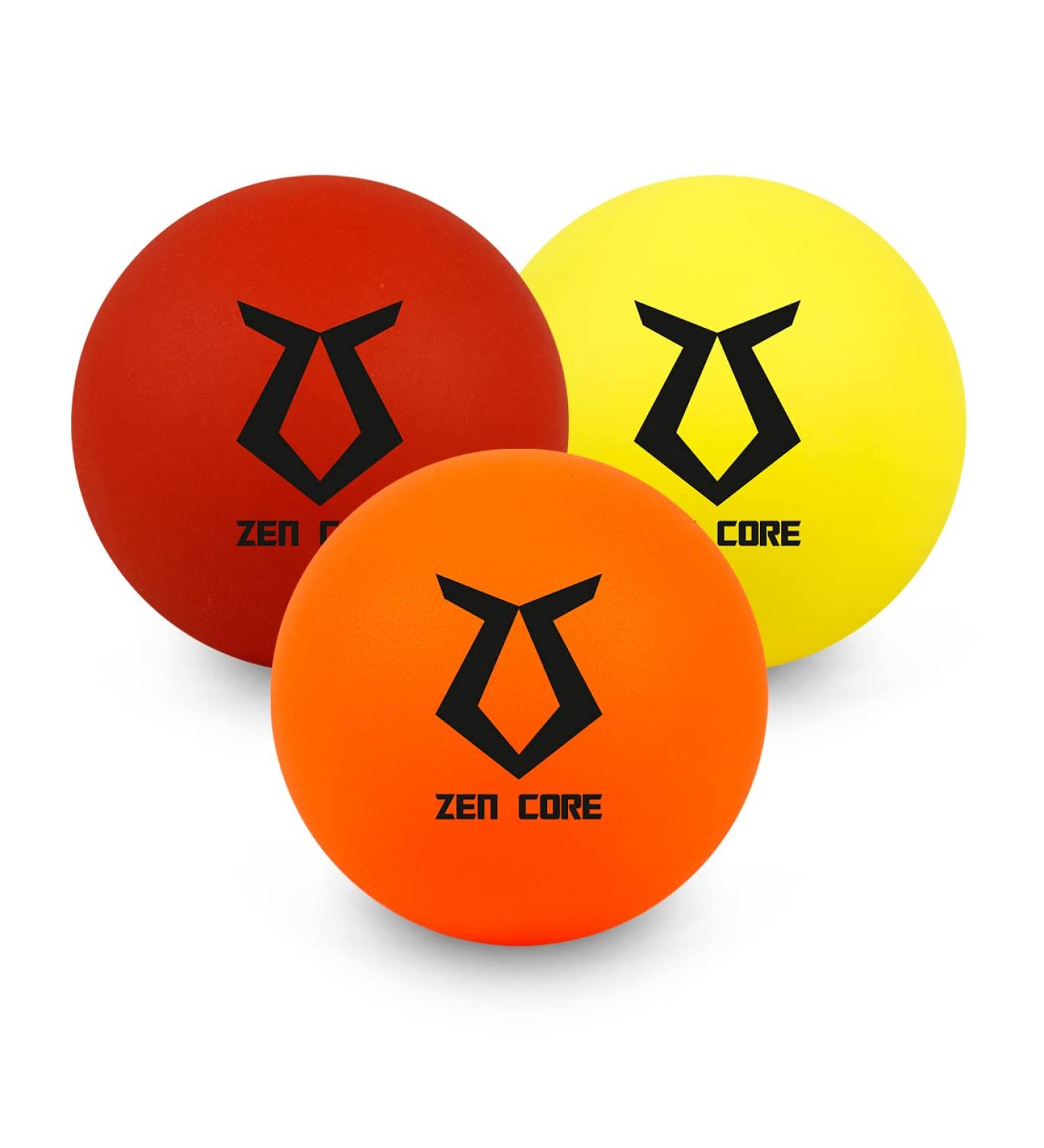 Zen Core Massageball Original - 3 Pack Fascia Balls (Rubber 6.5cm) for Trigger Point & Fascia Massage | International Shipping Available - Buy Online on GoSupps.com