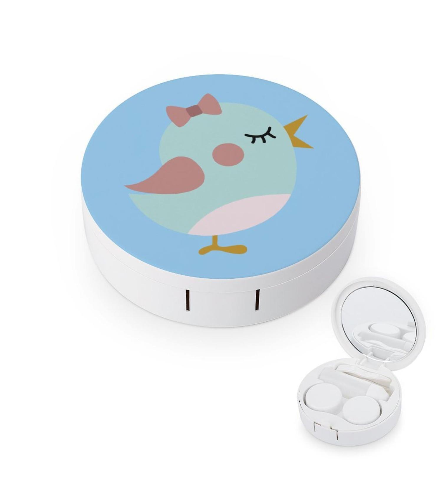 Little Birdie Contact Lens Travel Kit | Portable Cute Box with Mirror for Daily Use - Perfect for Outdoor Adventures - Buy Online on GoSupps.com