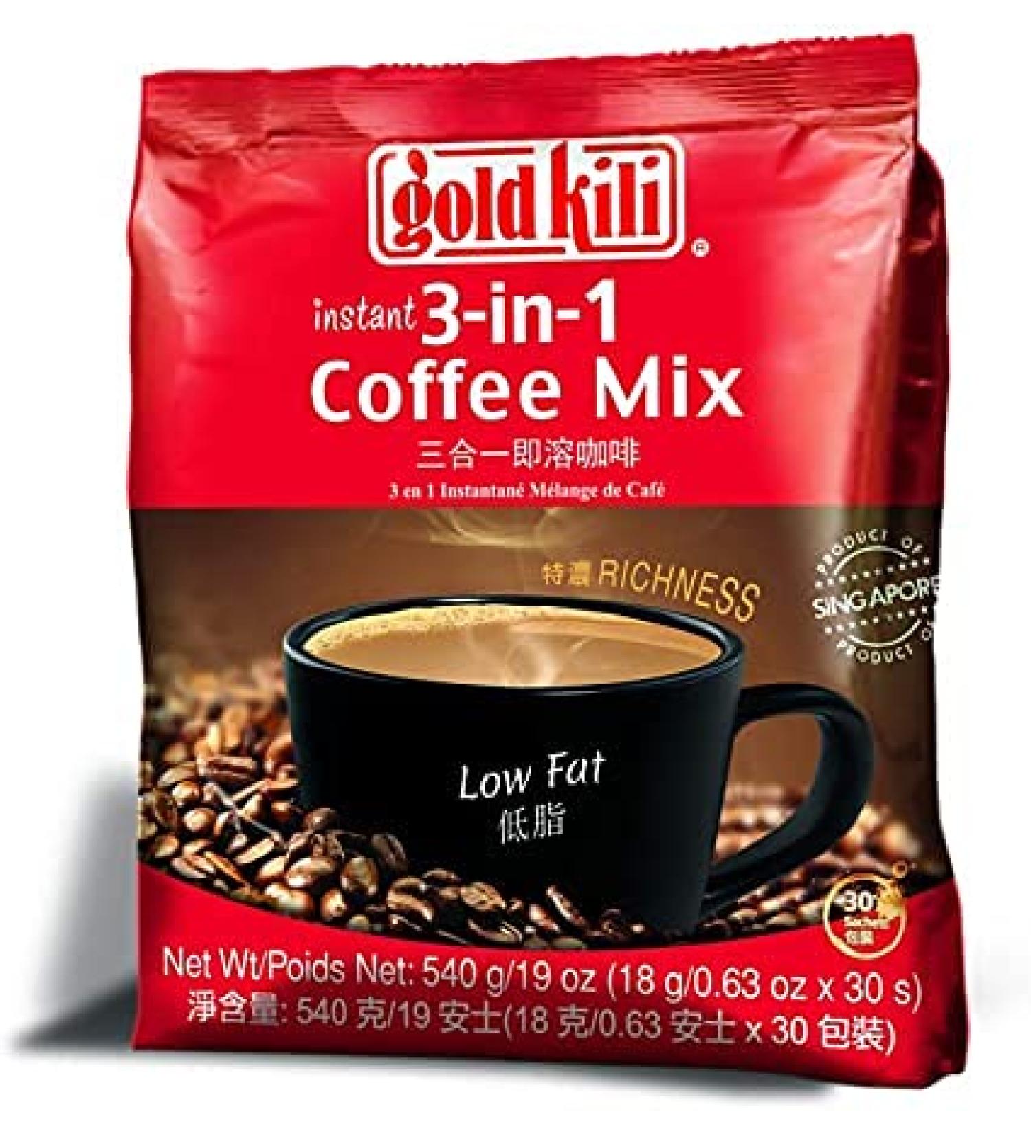 GOLD KILI INSTANT 3IN1 COFFEE MIX 30 SACHETS 540g - Buy Online on GoSupps.com