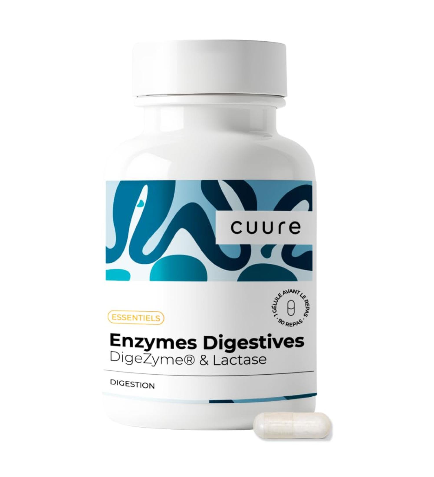 Patented Digestive Enzymes Cuure Lactase and Bromelain 90 Days Digestion and Milk Intolerance Pure and 100% Vegetable Made in France - Buy Online on GoSupps.com
