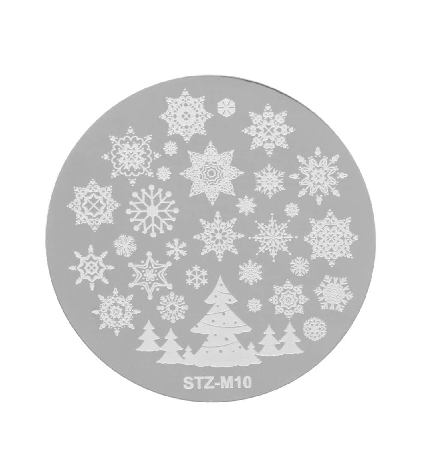 Santa Claus Nail Stamping Plates - 10pcs for Festive Winter Nail Art | International Shipping - Buy Online on GoSupps.com