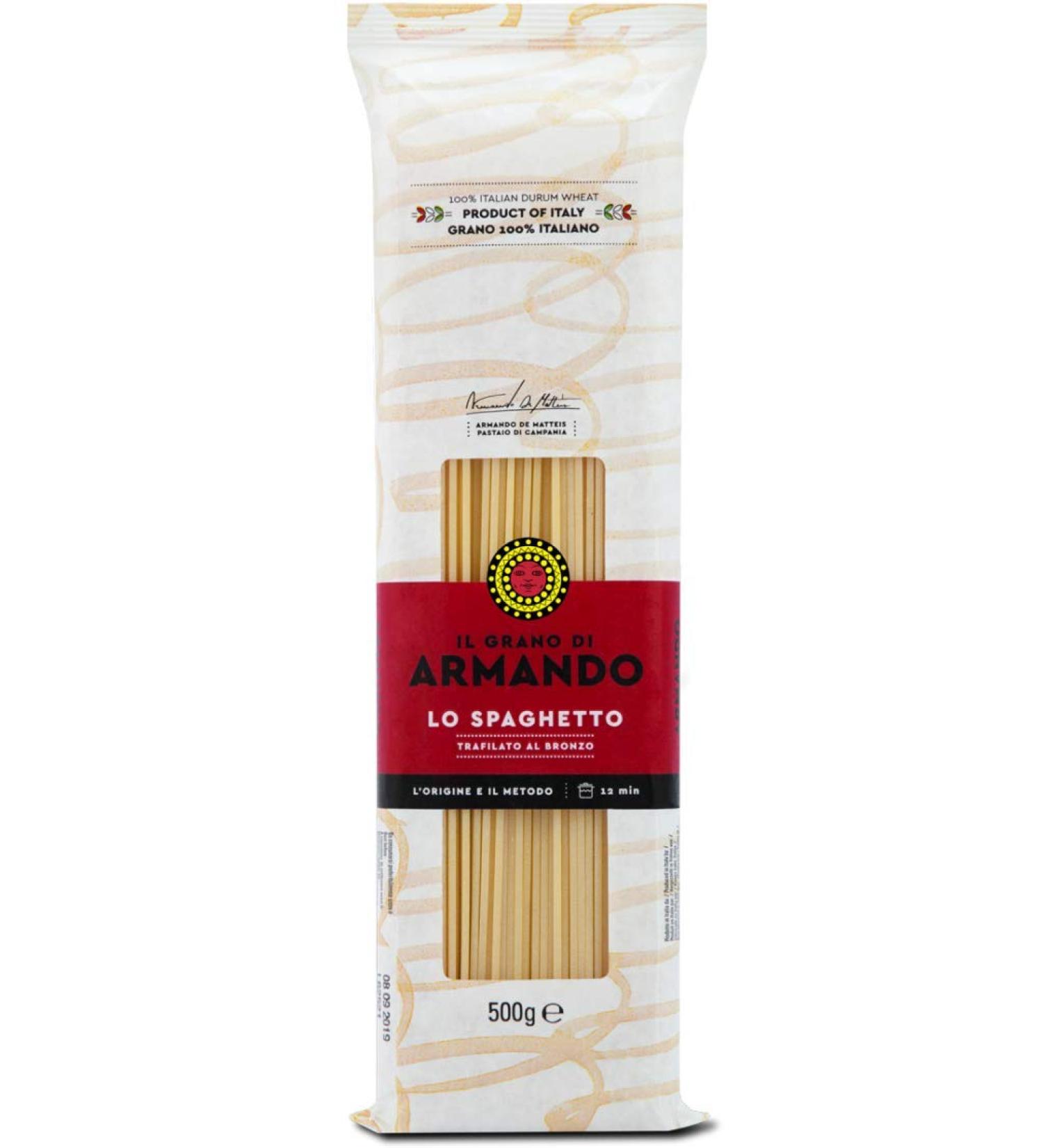 Armando Il Grano Di Armando Lo Spaghetto Italian wheat Bronze design 100% Italian pasta 500g