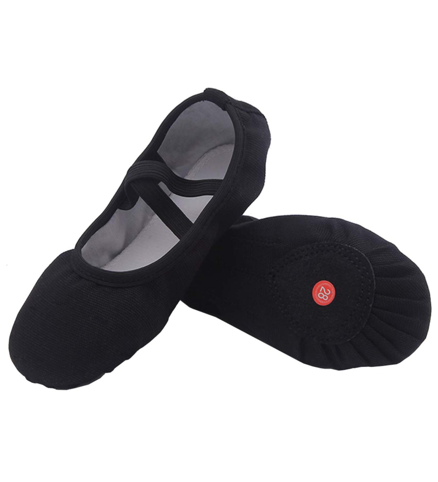 Acfoda Ballet Shoes for Children & Adults - Black Split Leather Sole Size 22-44 (31 EU) | Premium Ballet Slippers - Buy Online on GoSupps.com