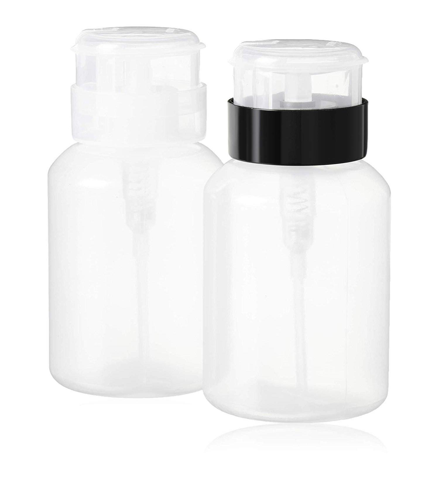 Nail Polish Remover Pump Dispenser Set - 2 Pack 200ml Lockable Alcohol Dispenser for Makeup Remover - YAMYONE - Buy Online on GoSupps.com