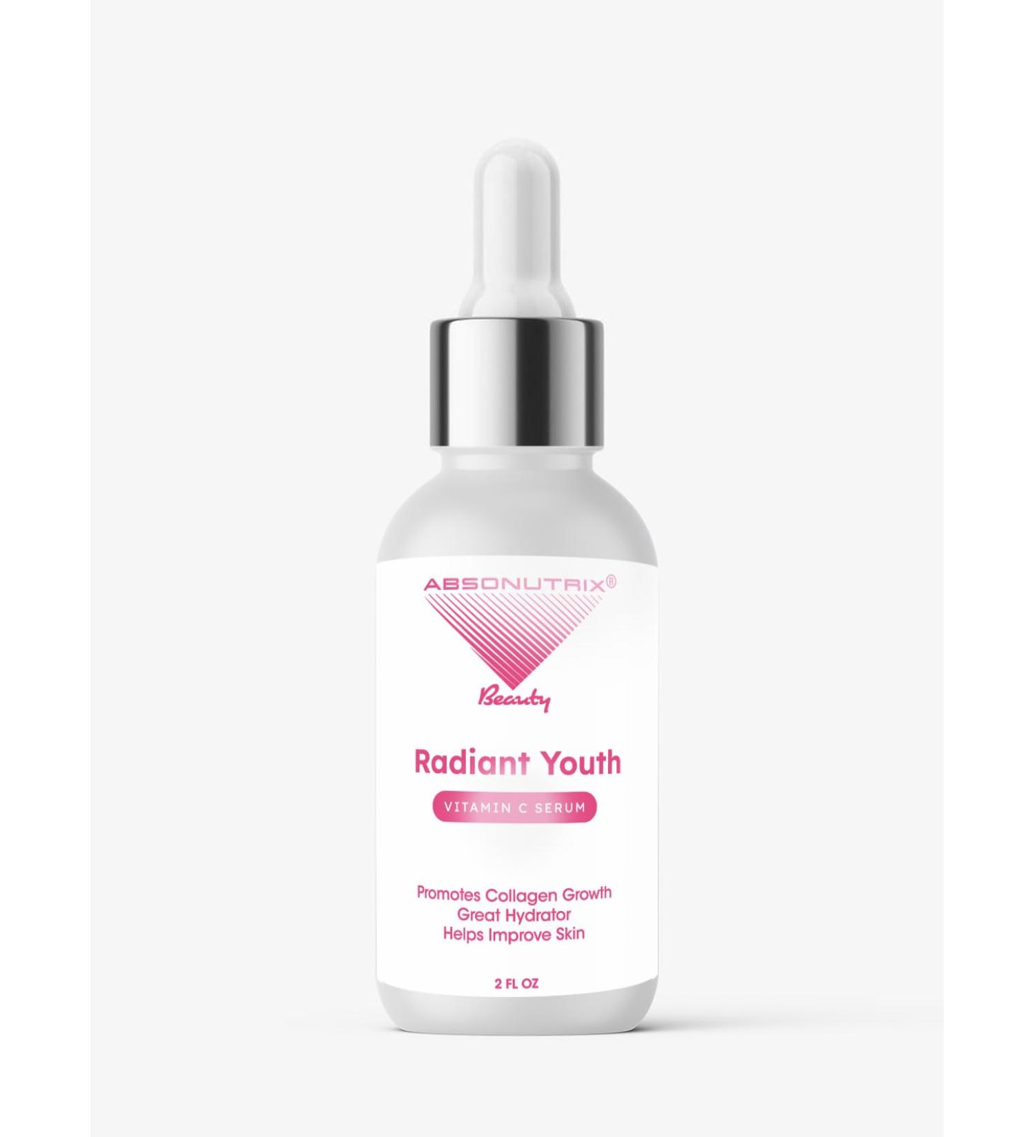 Absonutrix Radiant Youth Vitamin C Serum - Achieve Beautiful Radiant Skin | International Shipping Available - Buy Online on GoSupps.com